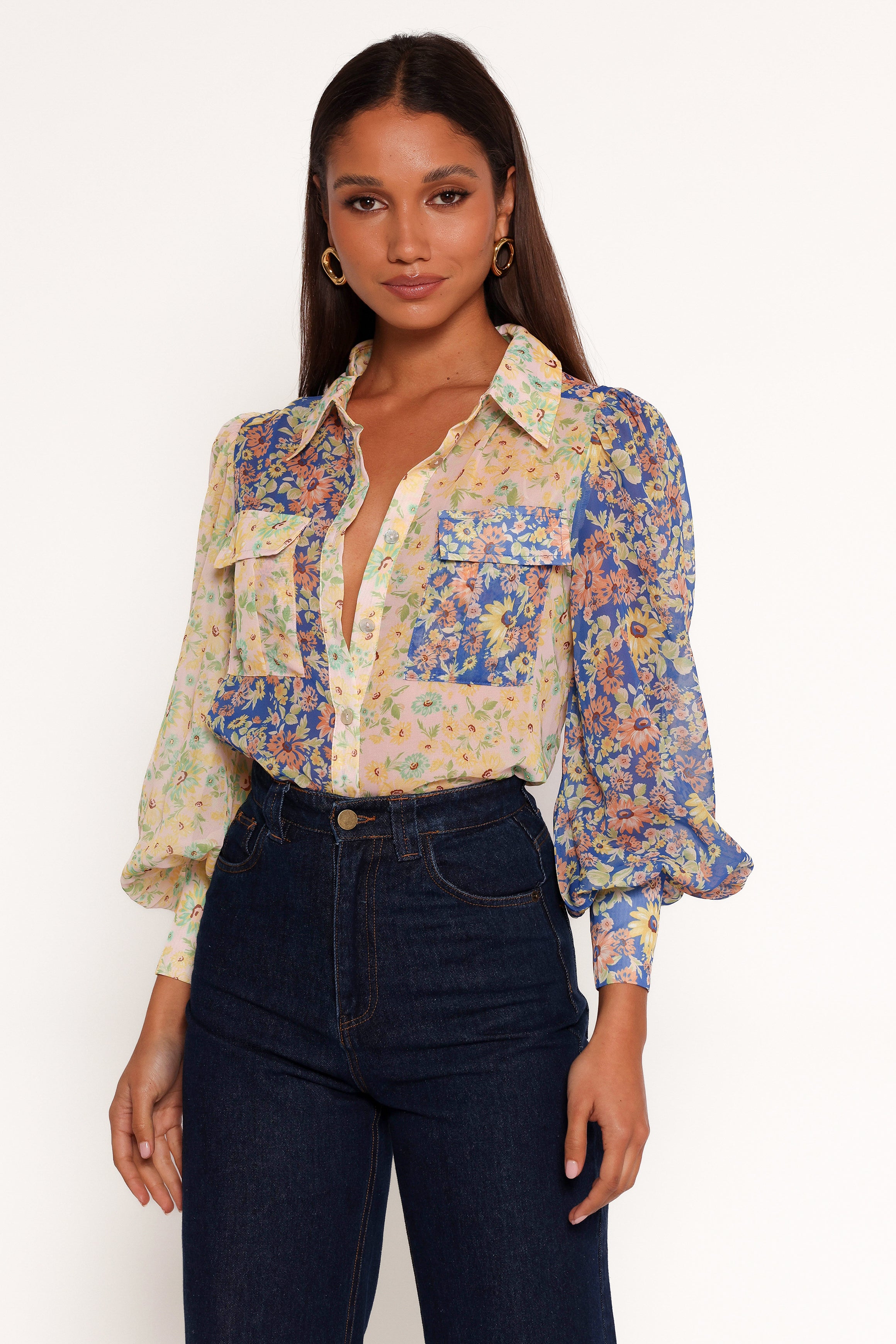 Erika Top Women's Fashion Blouse - Trendy & Comfortable Multi-Color Tops for Casual Wear, Office, and Date Nights