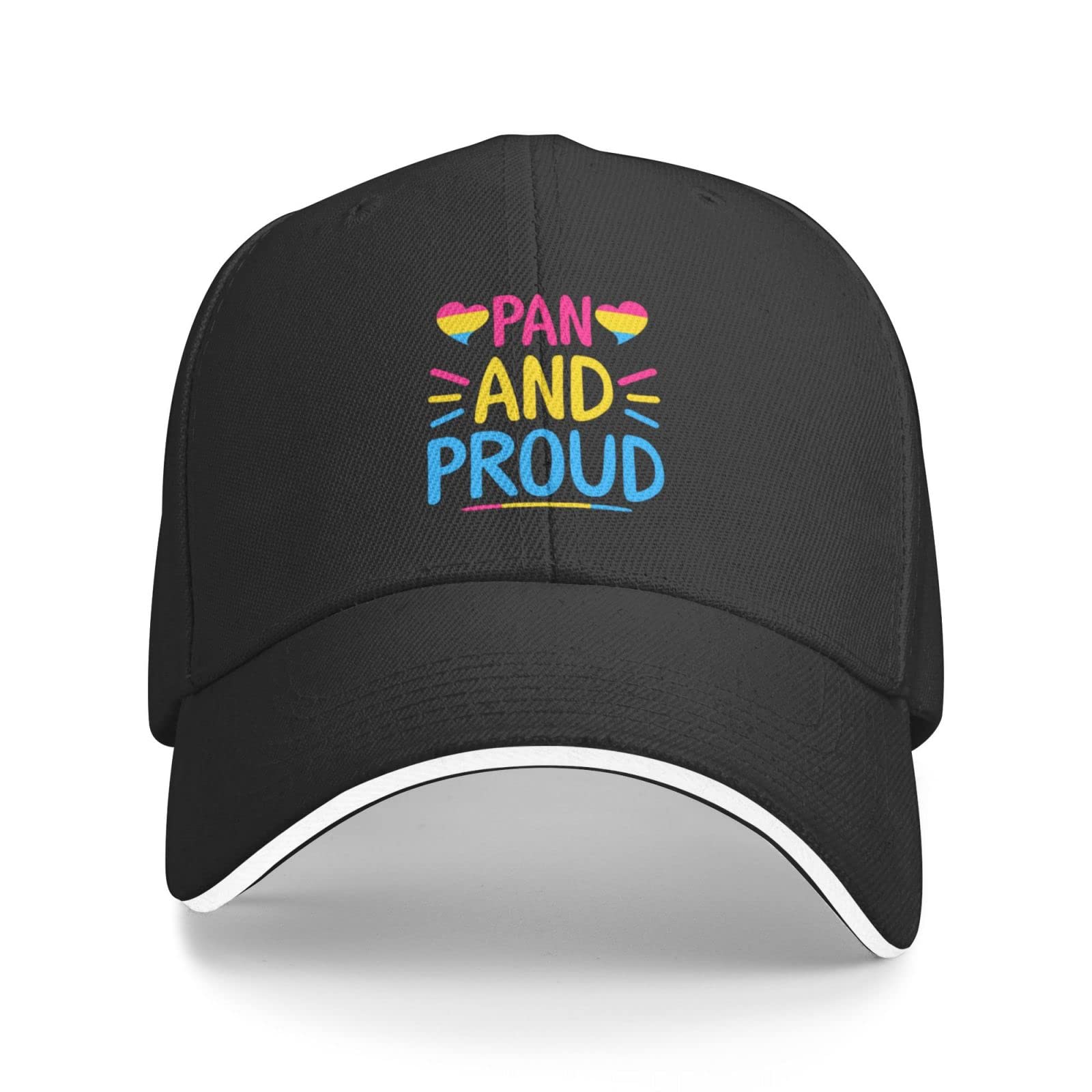 Pansexual Pride Baseball Cap - LGBTQ+ Trucker Hat for Men & Women - Black Pansexual Pride Accessory - Perfect for Pride Parades, Festivals & Everyday Wear