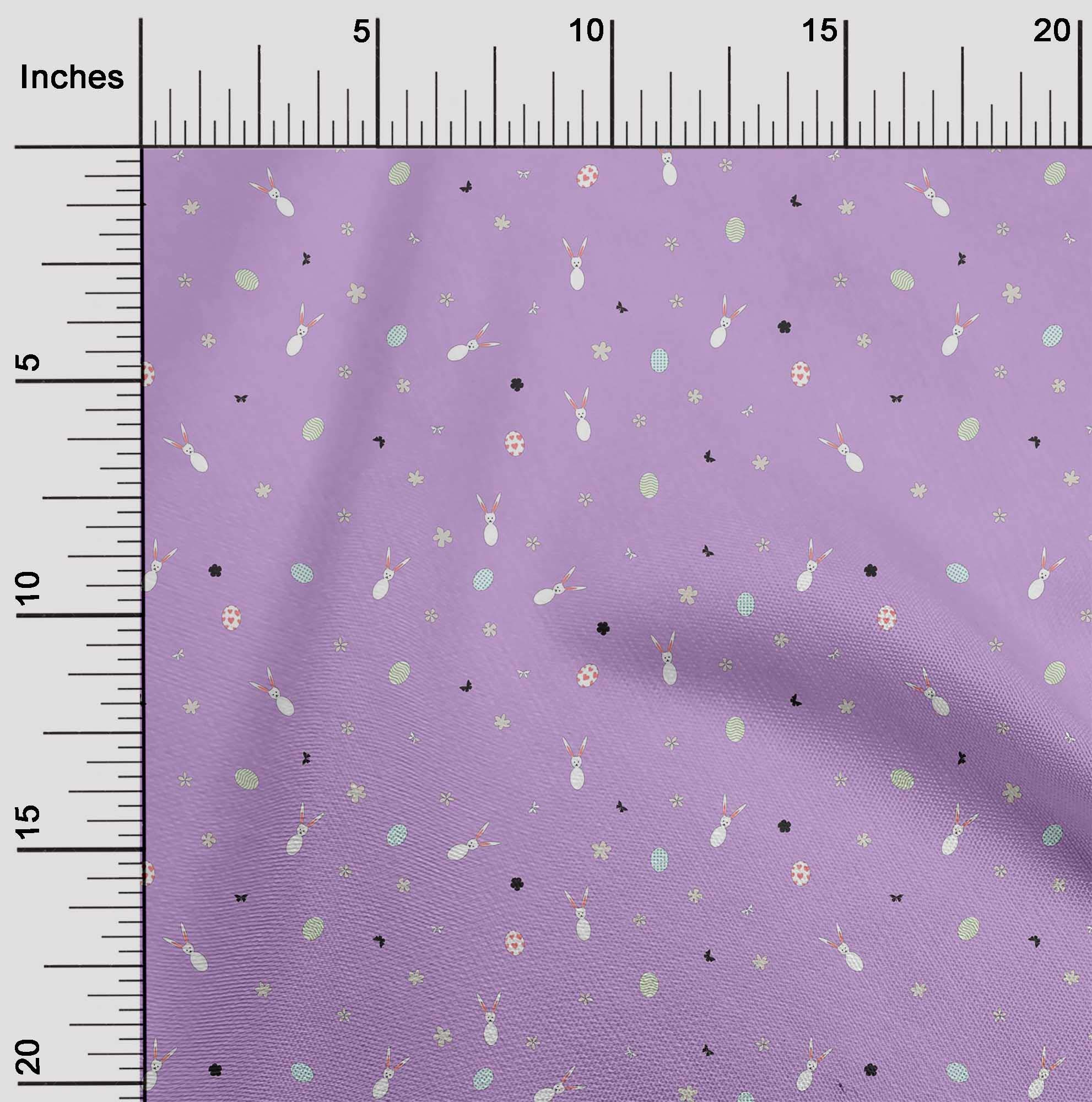 Premium Cotton Poplin Fabric - Easter Egg, Floral & Rabbit Animal Print - 56 Inch Wide - Perfect for DIY Easter Decorations, Quilting & Sewing Projects