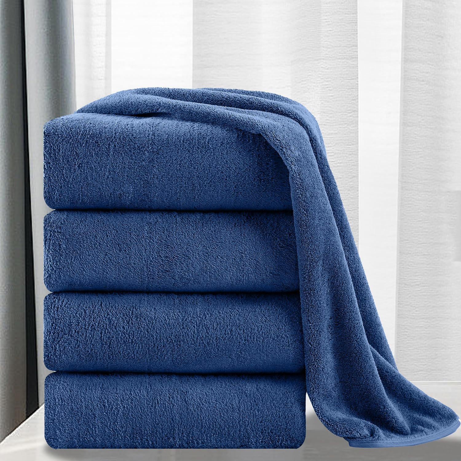 MINCHI 4-Piece Oversized Bath Towels Set - Ultra Soft & Absorbent 35