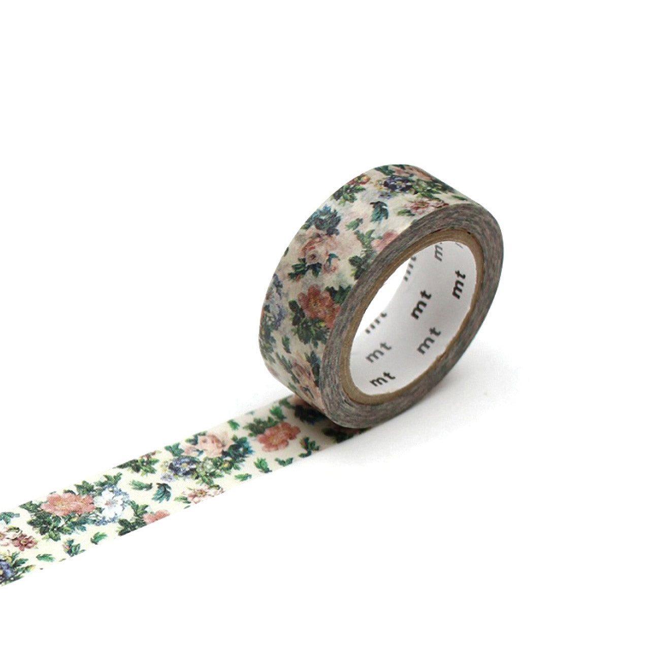 Mini Flower Botanical Art Washi Tape - Decorative Japanese Paper Tape for Scrapbooking, Journaling, Gift Wrapping & DIY Crafts - Single Roll