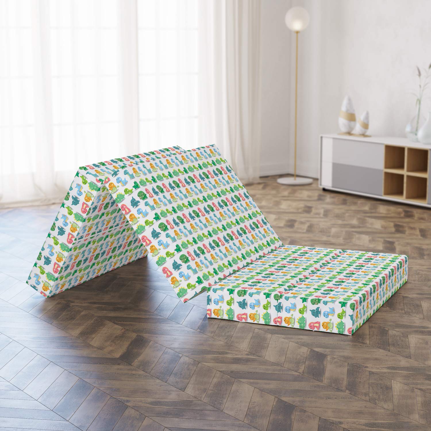 Ambesonne Jurassic Dinosaur Foldable Mattress - 74.8