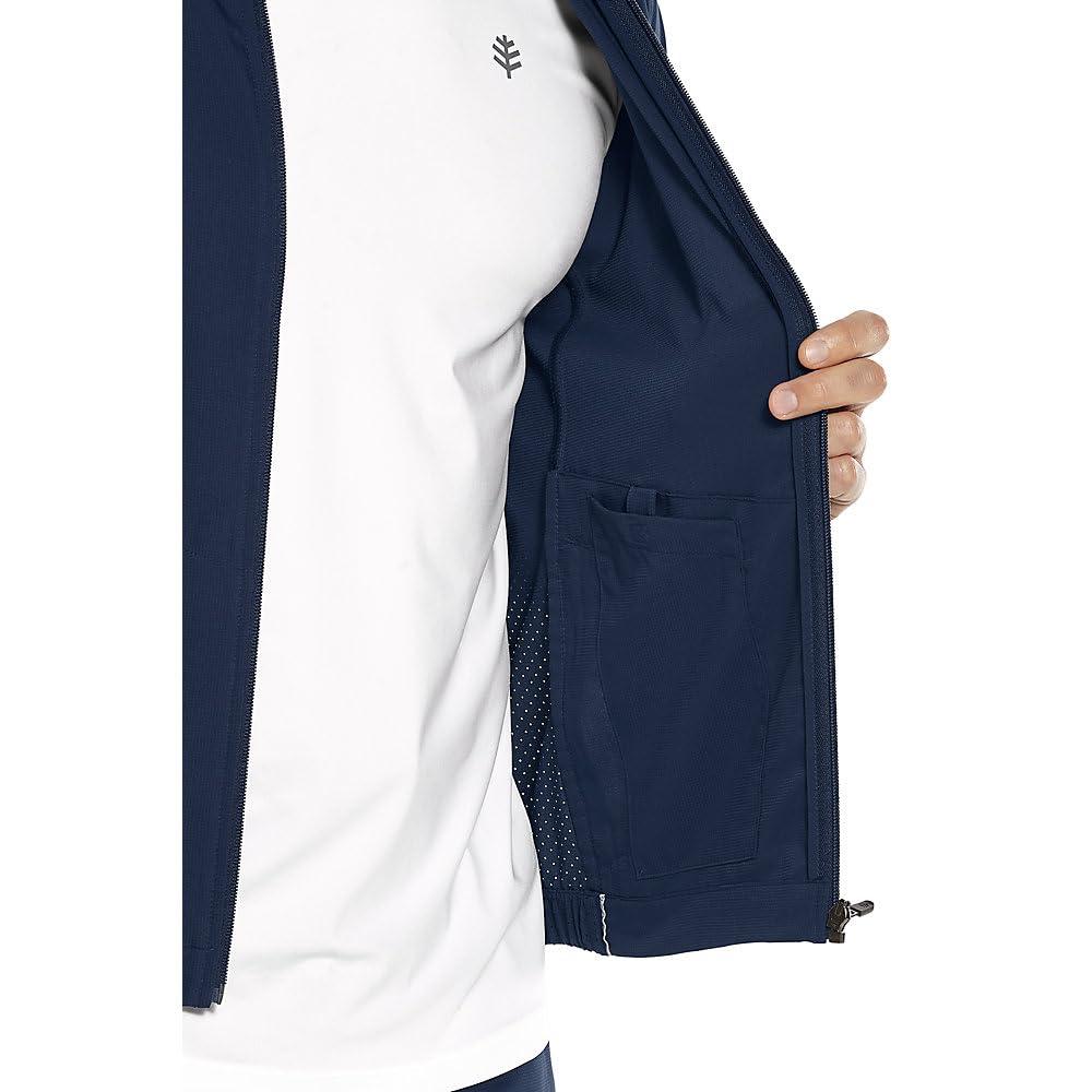 Coolibar UPF 50+ Men's Sun Protective Outpace Sport Jacket - Lightweight Breathable Fishing Hiking & Outdoor Activities