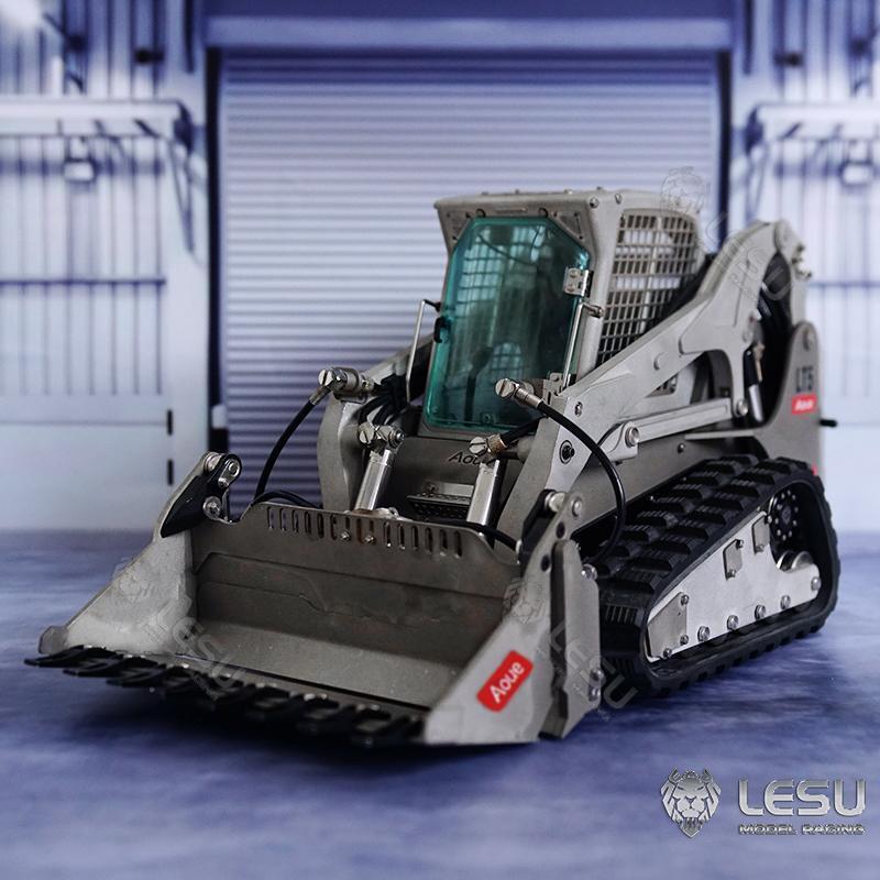 1:14 LESU RC Metal Hydraulic Skid Steer Loader - DIY Construction Vehicle Model with Lights & Sounds | Remote Control Tracked Toy for Kids & Adults | Perfect for Construction Play, Collecting & STEM Learning