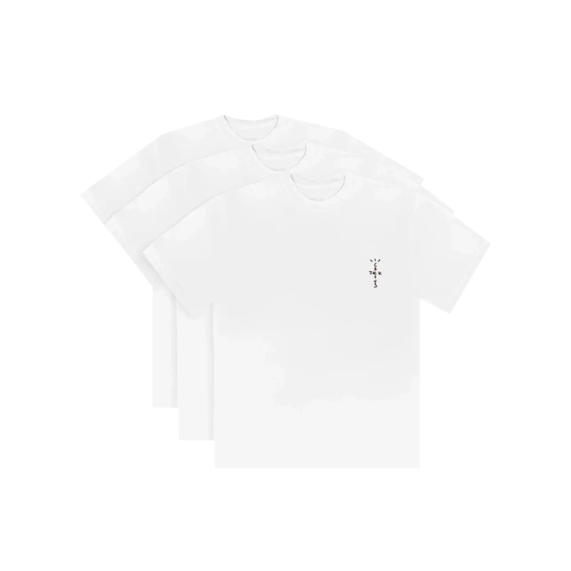 Travis Scott Cactus Jack CJ Tee 3-Pack - White Cotton T-Shirts for Men | Streetwear Fashion & Casual Outfits | Perfect for Concerts, Parties & Everyday Wear