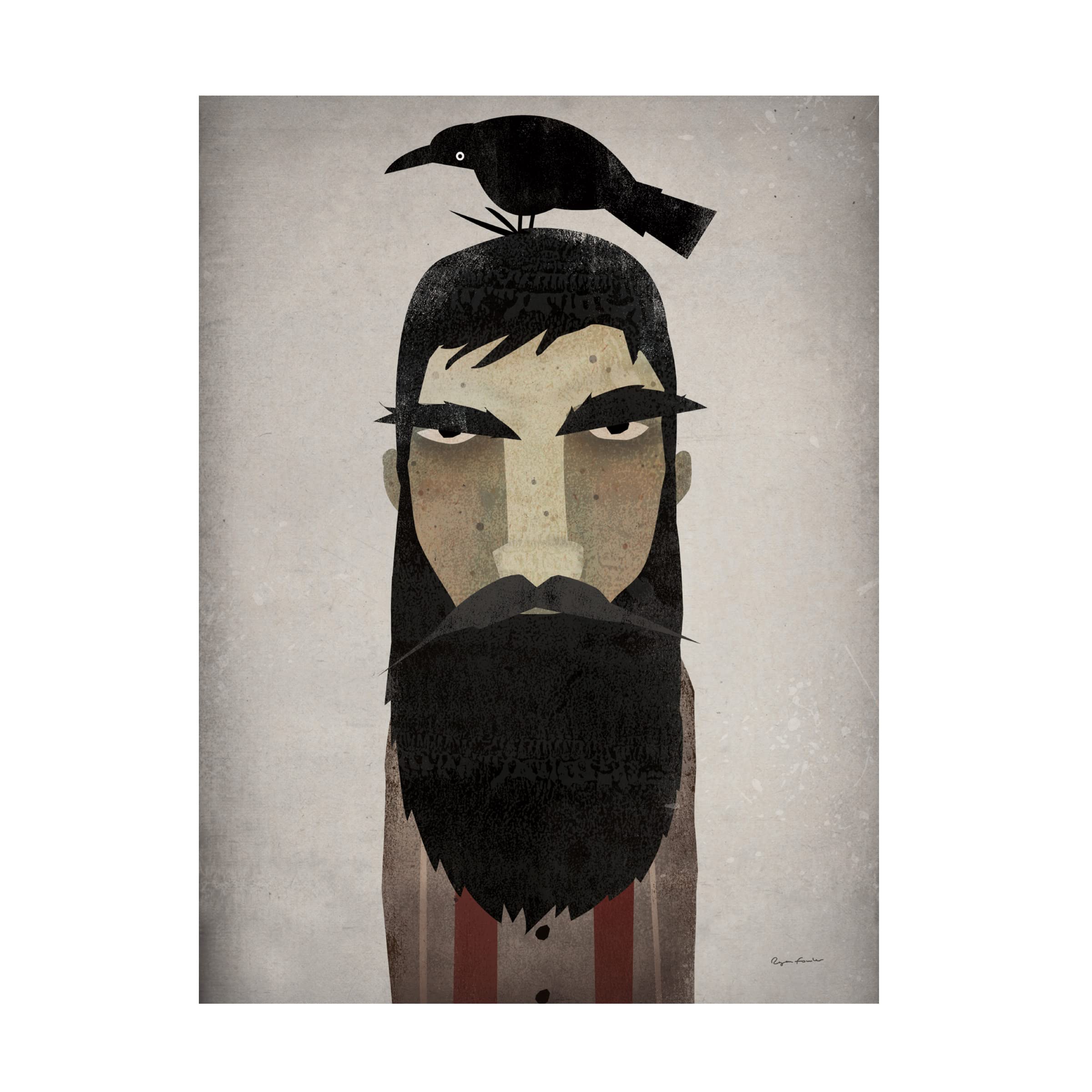 Ryan Fowler 'Lumberjack Crop' Canvas Wall Art Print - Rustic Cabin Decor for Living Room, Bedroom & Office - Trademark Fine Art Collection