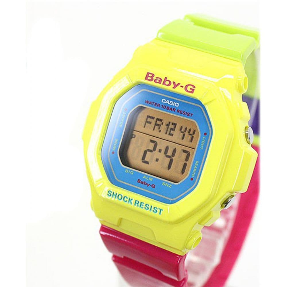 CASIO BABY-G BG-5607-9DR Digital Quartz Rainbow Resin Women's Watch - Waterproof Sports Watch for Running, Swimming & Outdoor Activities