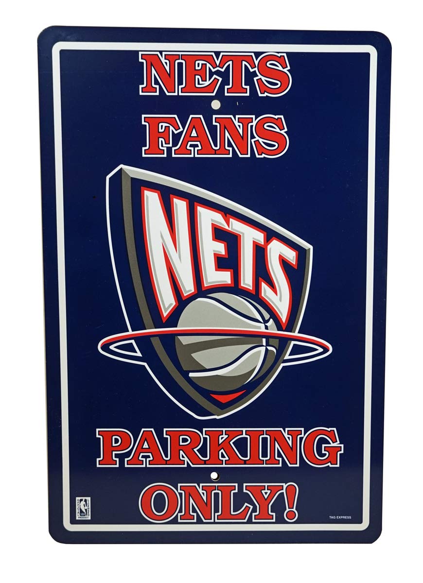 Rico Brooklyn Basketball Nets NBA Vintage Classic Logo - Large 18x12 Inches - Fans Parking Only Sign - Perfect for Man Cave, Sports Bar Decor & Basketball Fan Gift