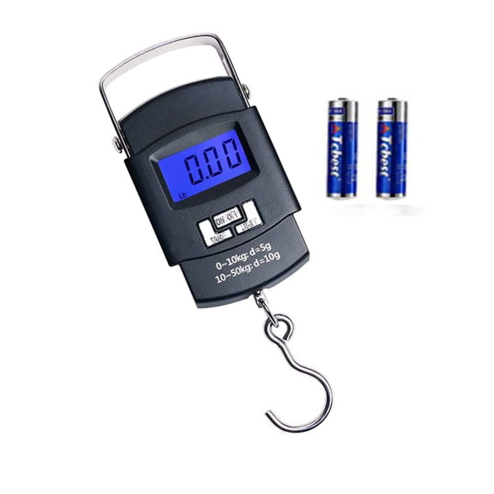 Portable Digital Luggage Scale with Auto-Lock & LCD Display - 110lbs/50kg Capacity, Accurate Weight Measurement for Travel, Fishing & Shipping - Perfect for Airports, Camping & Outdoor Adventures