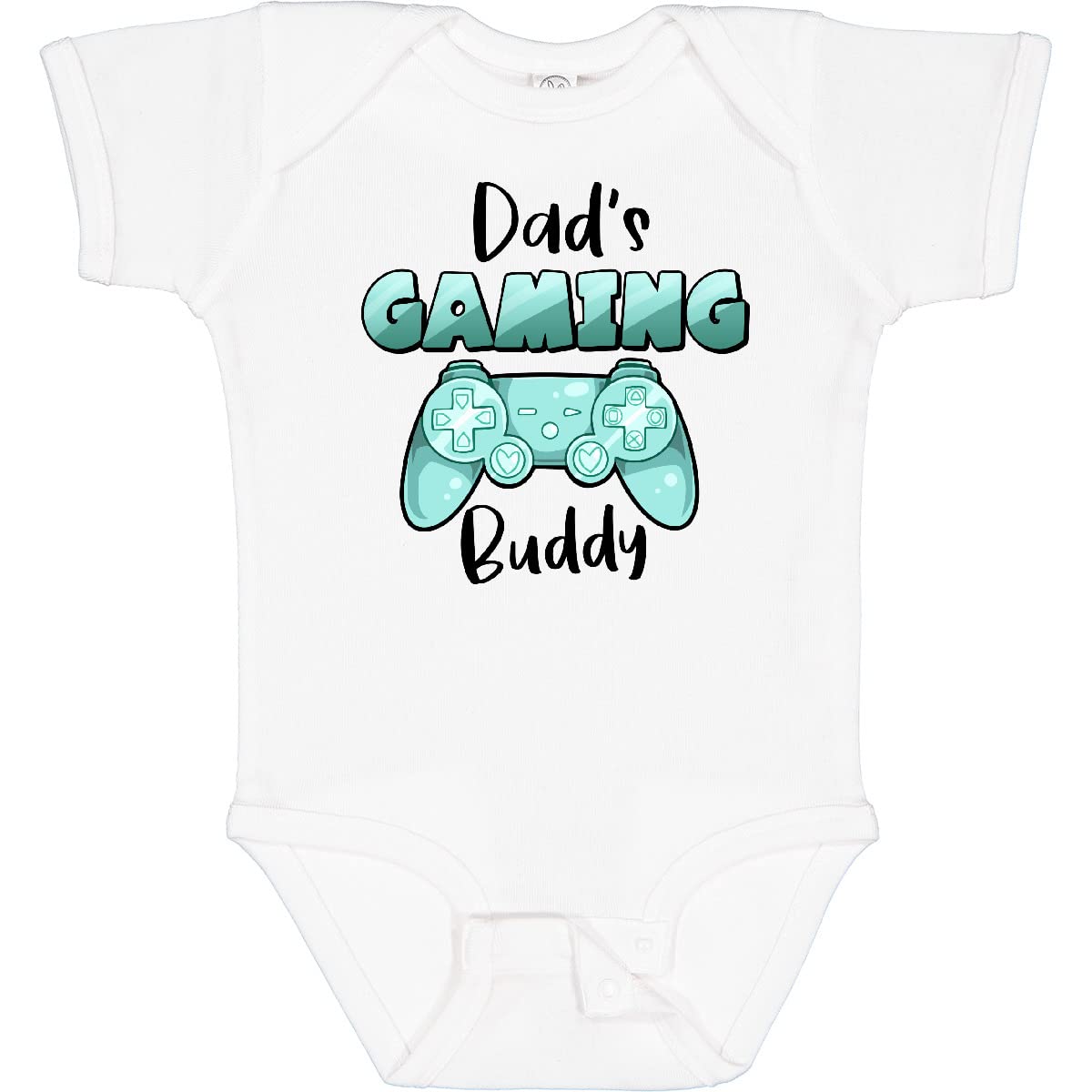Inktastic Dad's Gaming Buddy - Aqua Controller Baby Bodysuit | Cute Gamer Dad & Baby Matching Outfit | Perfect for Father's Day, Gaming Parties & Family Photos