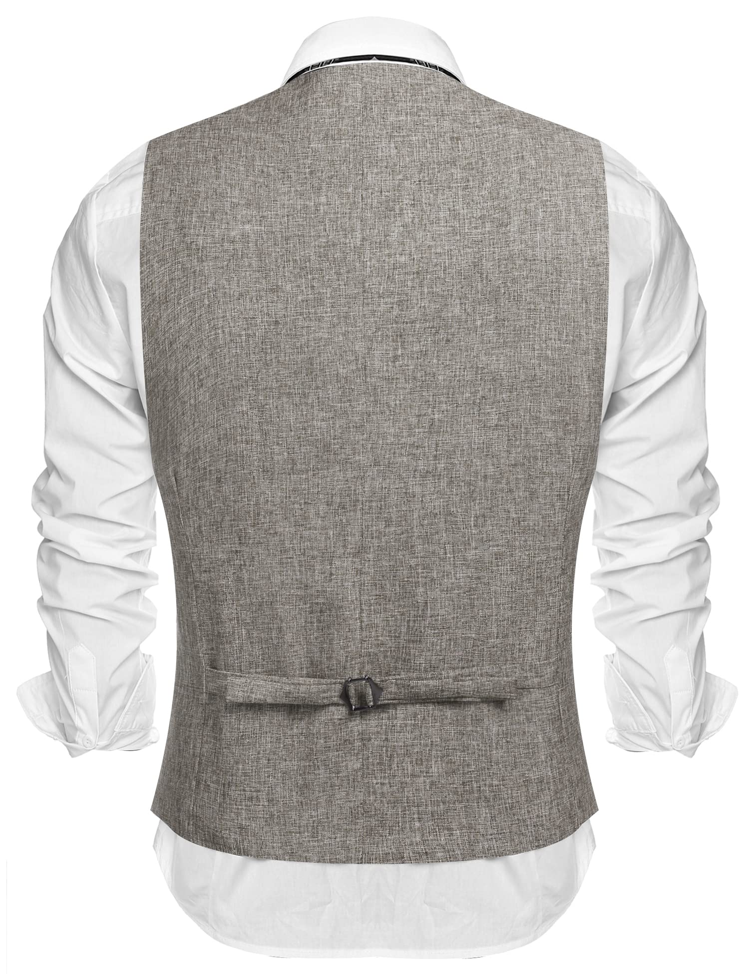 COOFANDY Men's Slim Fit Casual Business Vest - Lightweight Waistcoat for Office, Wedding & Formal Wear | Perfect for Suits, Dress Pants & Business Attire