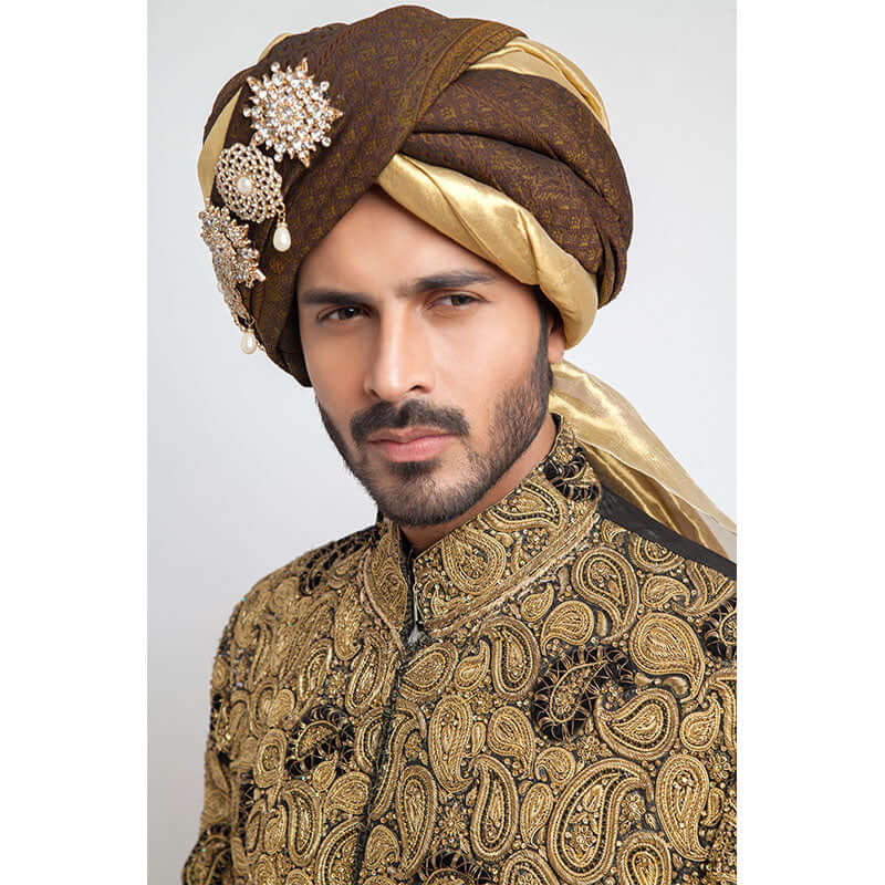 Luxury Black & Gold Pure Jamavar Silk Sherwani for Men | Handcrafted Indian Wedding Attire | Perfect for Groom Outfits, Festive Occasions & Cultural Celebrations