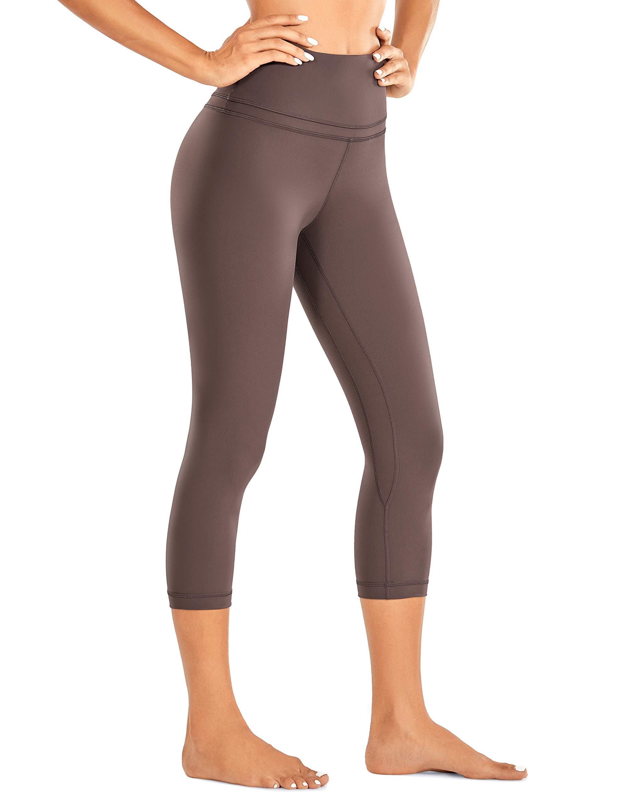 CRZ YOGA Women's High Waist Compression Workout Capris Leggings 19