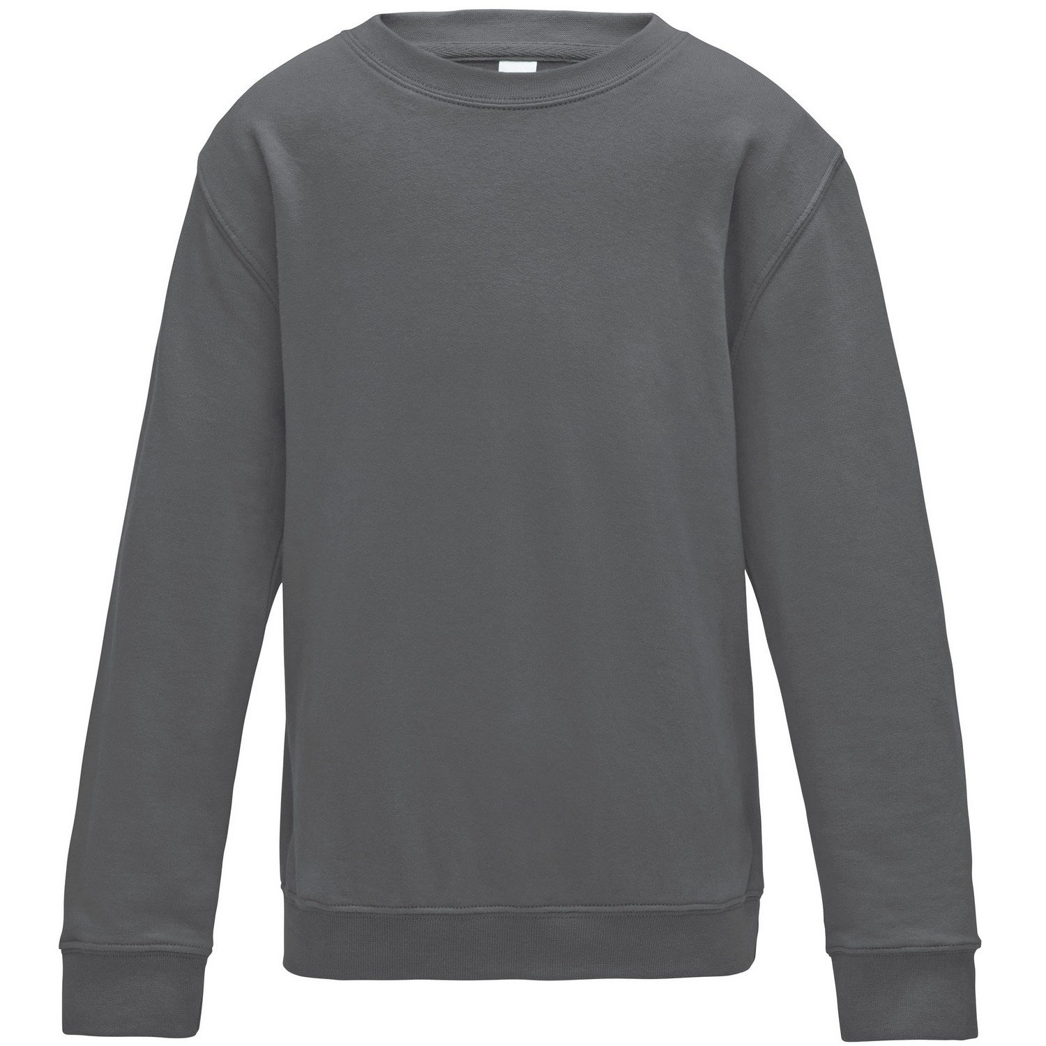 AWDis Kids Plain Crew Neck Sweatshirt - Soft Cotton Hooded Pullover for Boys & Girls - Perfect for School, Playdates & Outdoor Activities