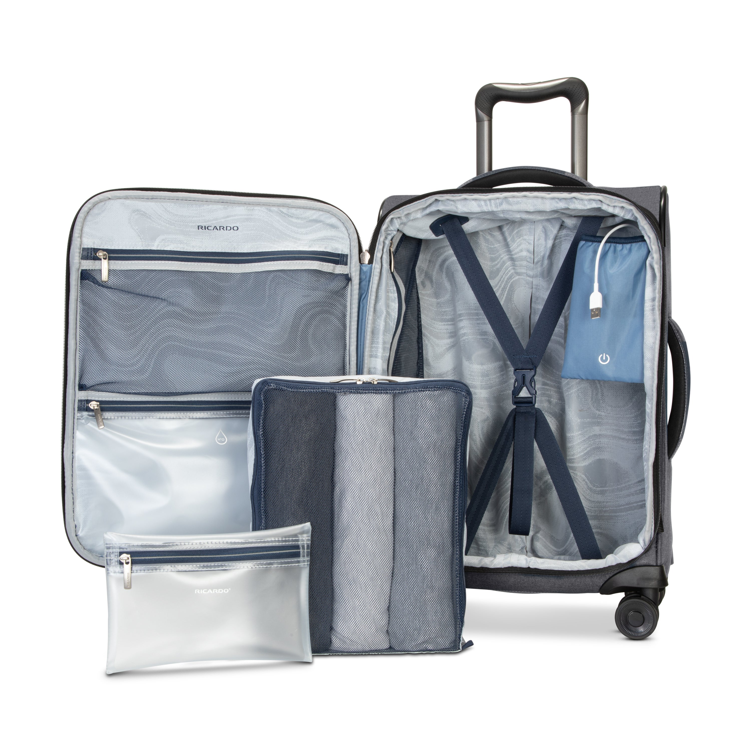 Ricardo Beverly Hills Malibu 3.0 Expandable Spinner Carry On Luggage - Lightweight Suitcase for Air Travel, Business Trips & Weekend Getaways