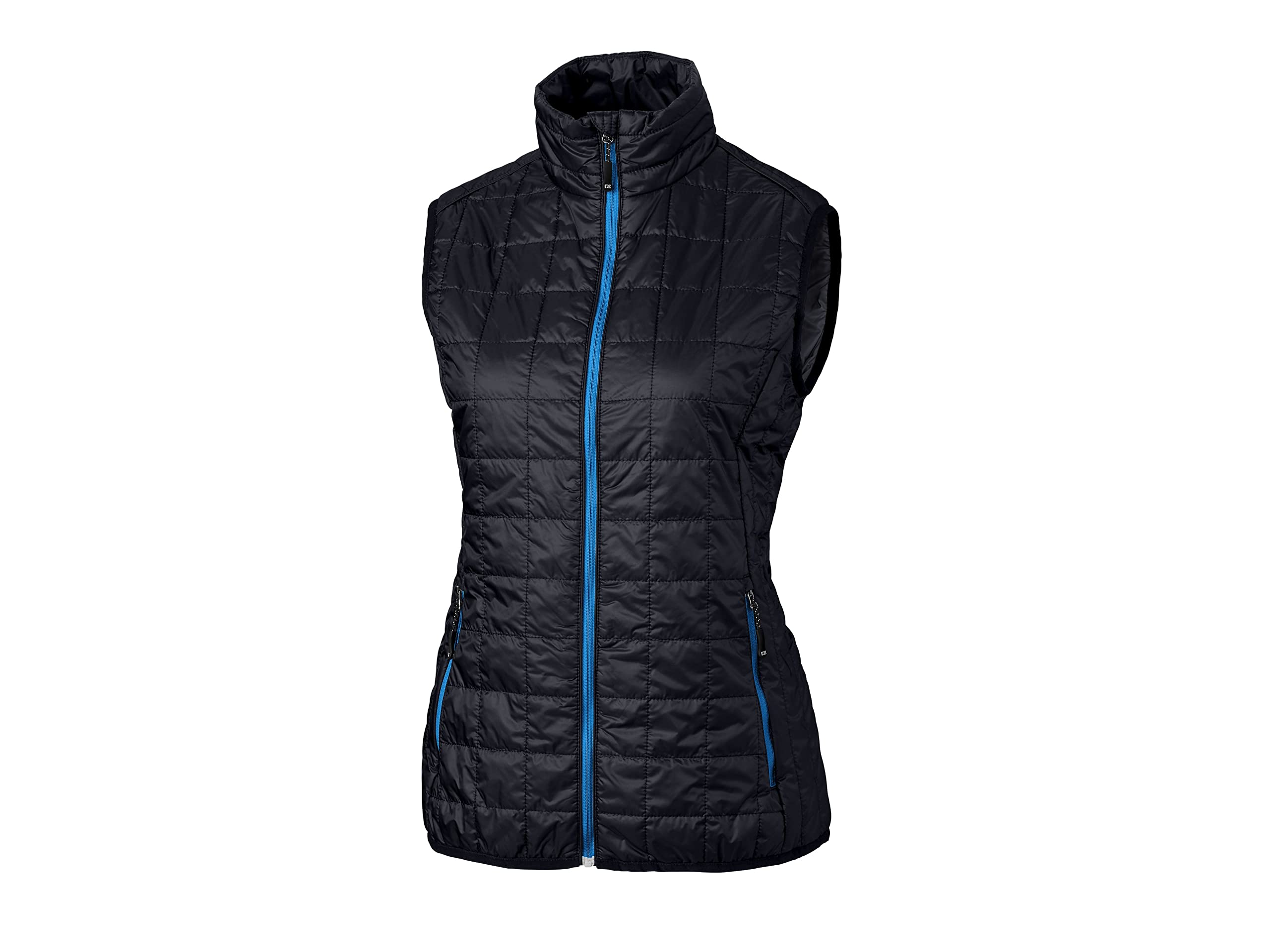 Cutter & Buck Rainier Primaloft Women's Eco-Friendly Insulated Full Zip Puffer Vest - Lightweight Warm Winter Jacket for Outdoor Hiking & Casual Wear