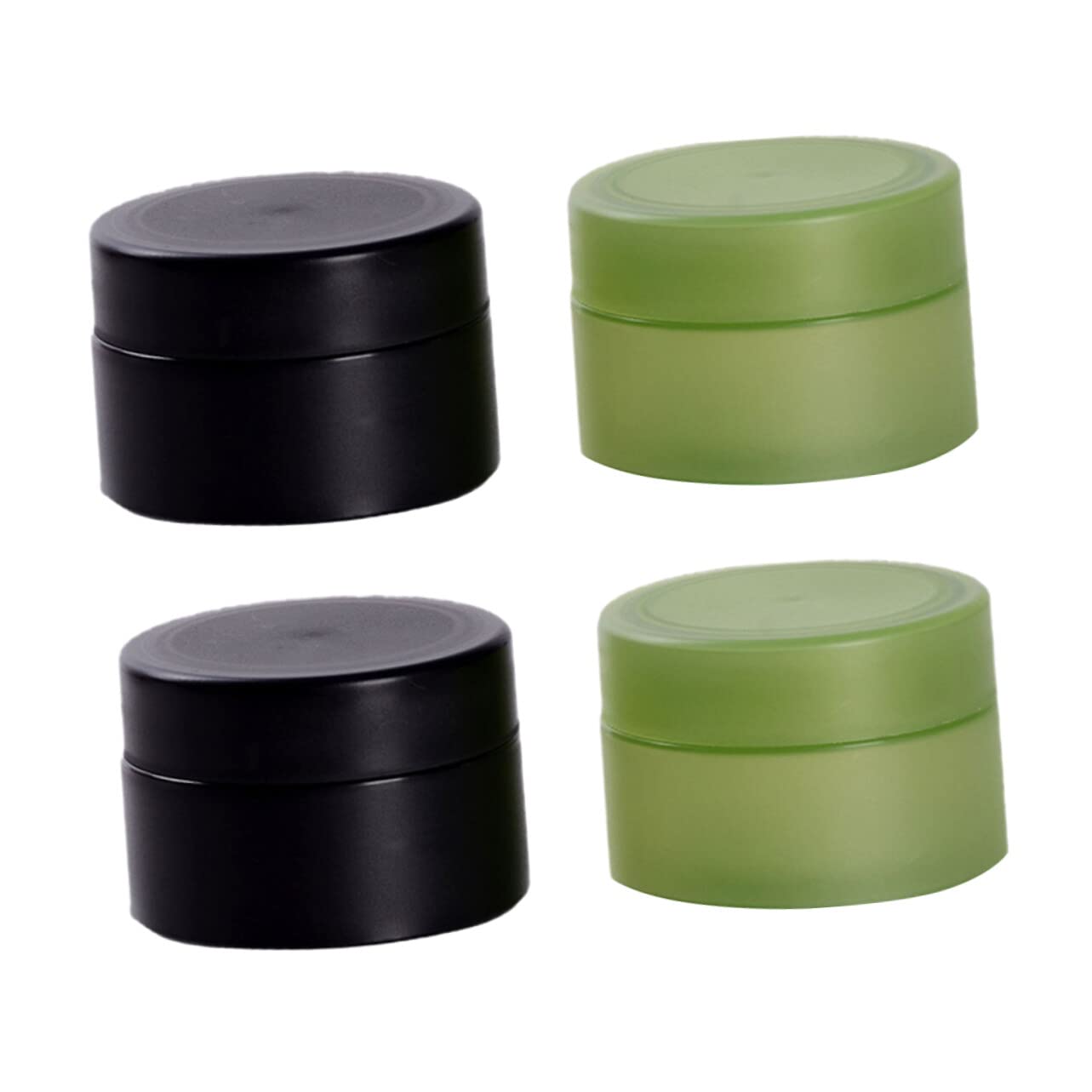 FOMIYES 4-Piece Travel Makeup Set - Refillable Cream Containers & Eyeshadow Palette | Portable Cosmetic Organizer for Eyeshadow, Creams & Cosmetics | Perfect for Travel, Gym & On-The-Go Touch Ups (Green)