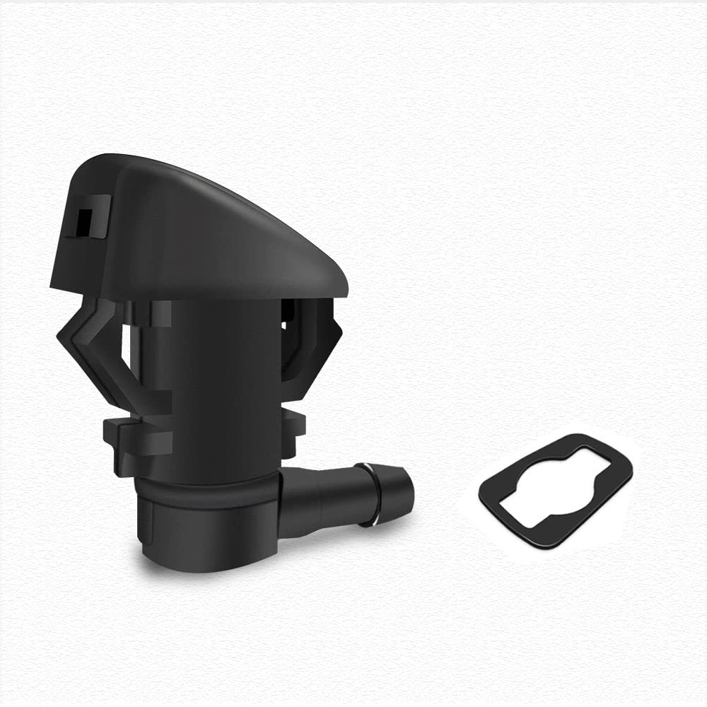 ASUBHA 2-Pack Universal Front Windshield Washer Nozzles Replacement Kit – Fits Jeep, Chevy & More (Replaces #55157323AA, 55157352AA, 55372143AB, 68260443AA, 55079049AA, 15247800) – Perfect for Off-Roading, Winter Driving & Daily Commute