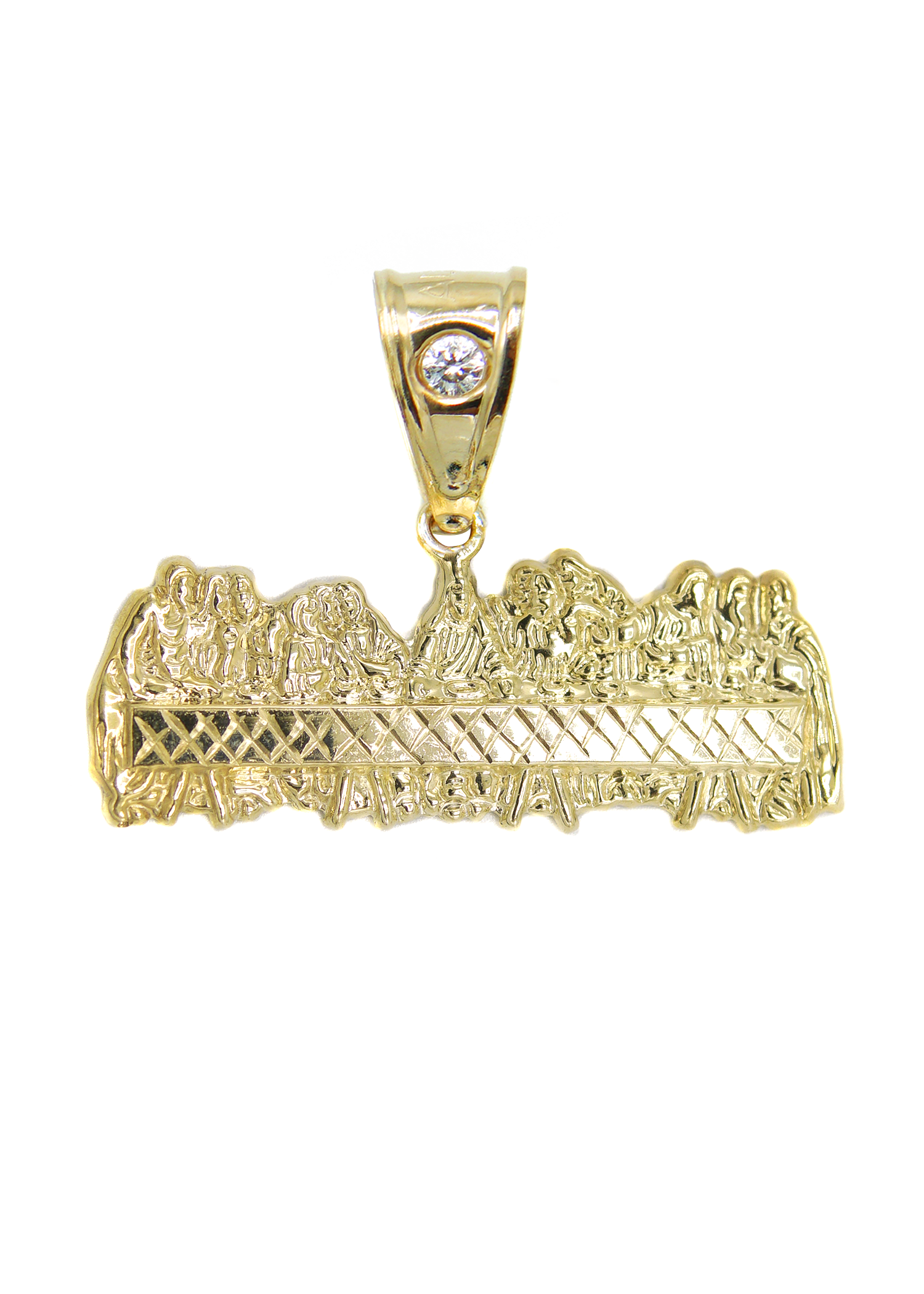 10K Gold Last Supper Pendant Necklace - 3 Grams Religious Jewelry for Men & Women - Perfect for Baptism, Confirmation & Christian Gifts