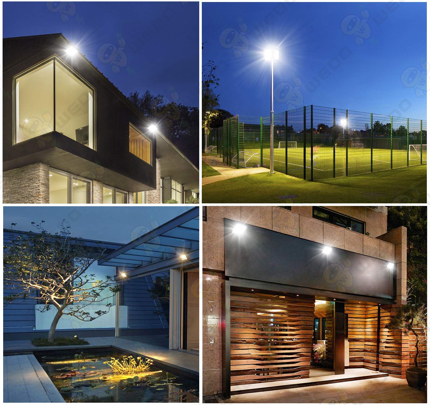 400W LED Flood Light Outdoor - 32000LM Super Bright, IP66 Waterproof, 6500K Daylight White - Perfect for Backyard, Garage, Basketball Court, Warehouse & Construction Site Lighting
