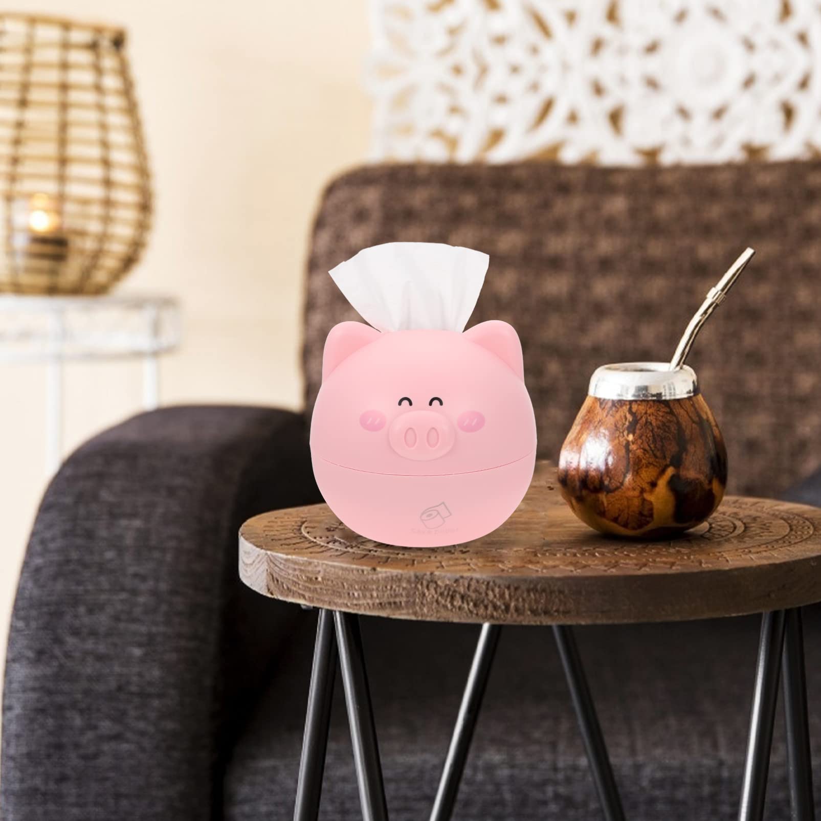 Cute Pig Tissue Box Holder - Cartoon Napkin Dispenser for Bathroom, Bedroom, Dressing Table, Living Room & Office - Home & Car Decoration Accessory - Perfect for Home, Office and Vehicle Use