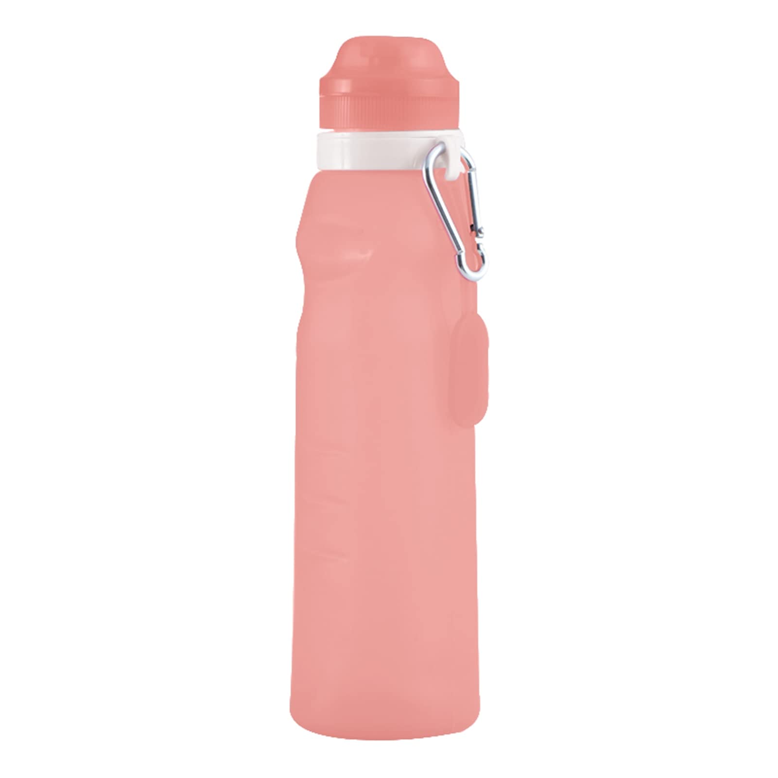 SANWOOD 600ML Foldable Silicone Water Bottle - Durable, Food Grade, Pink for Home & Travel