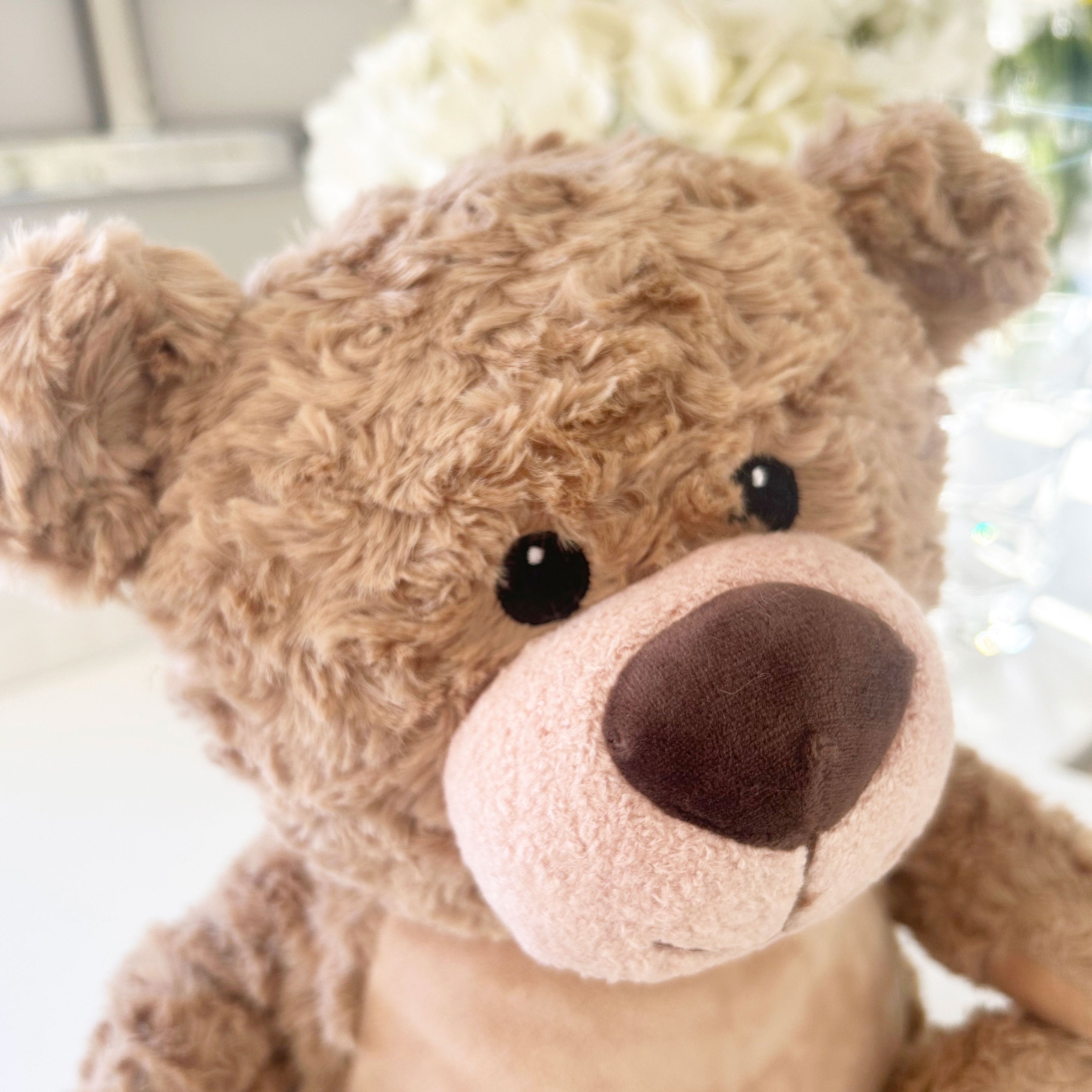 Personalized Voice Recording Photo Memory Bear - Light Brown Plush Keepsake Gift for Baby, Kids, Anniversary & Valentine's Day
