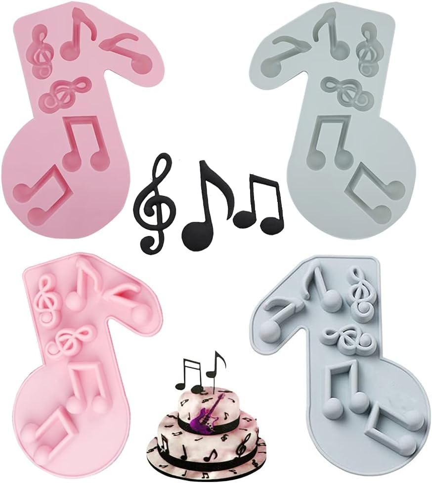 SMARTBUYER Music Note Silicone Mold Set - Premium Fondant & Chocolate Mold for Cake Decorating, Candy Making, and DIY Crafts - Perfect for Birthday Cakes, Cupcakes, and Baking Projects