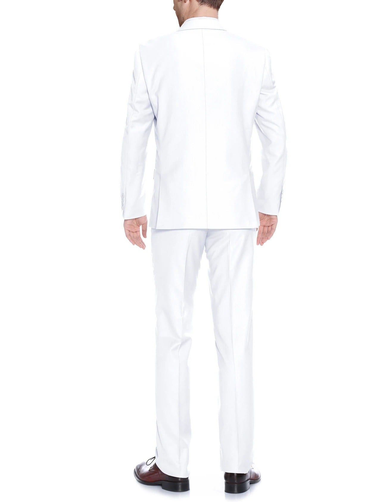 Alessandro Vitello by Renoir White 2-Piece Classic Fit Single Breasted Notch Lapel Suit 2016 | Premium Men's Formal Wear for Weddings, Business Meetings & Special Occasions