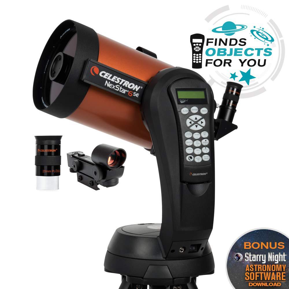 Celestron NexStar 6SE Computerized Telescope - 6 Inch Schmidt-Cassegrain Telescope with Automated GoTo Mount for Astronomy Beginners & Stargazing Enthusiasts - Perfect for Backyard Observation, Astrophotography & Night Sky Exploration