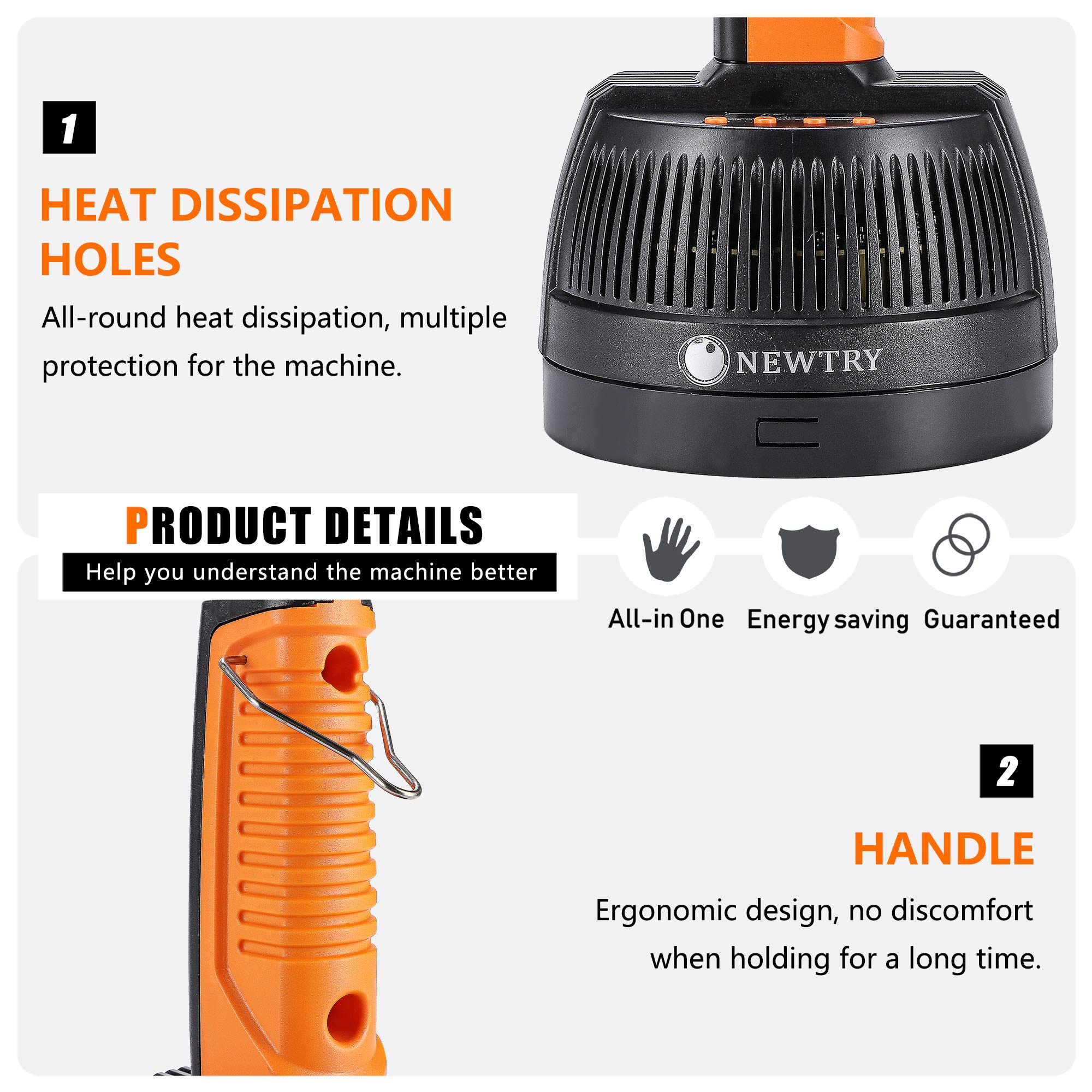 NEWTRY Handheld Induction Sealer Machine 20-80mm Adjustable Power & Time - 110V Bottle Cap Sealer for Plastic & Glass Containers - Perfect for Home Brewing, DIY Projects & Small Business Packaging