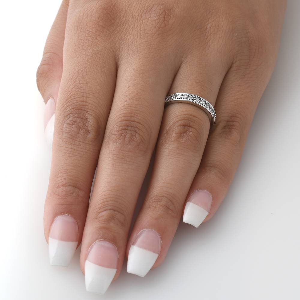 1/3 Carat Princess Cut Diamond Wedding Ring in 14K White Gold - Elegant Engagement & Bridal Jewelry for Women