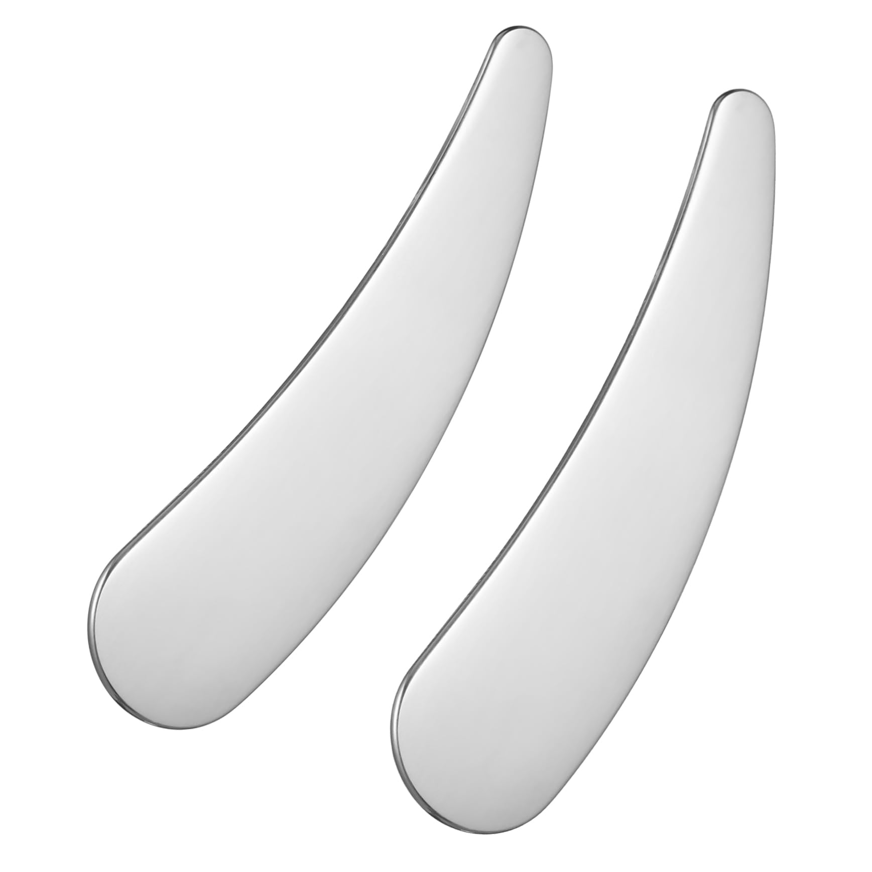 2-Pack Stainless Steel Mini Cosmetic Spatula for Lotion, Face Cream & Makeup - Small Skin Care Spoon for Diaper Cream, Facial Masks & Stirring - Perfect for Travel & Home Beauty Routine