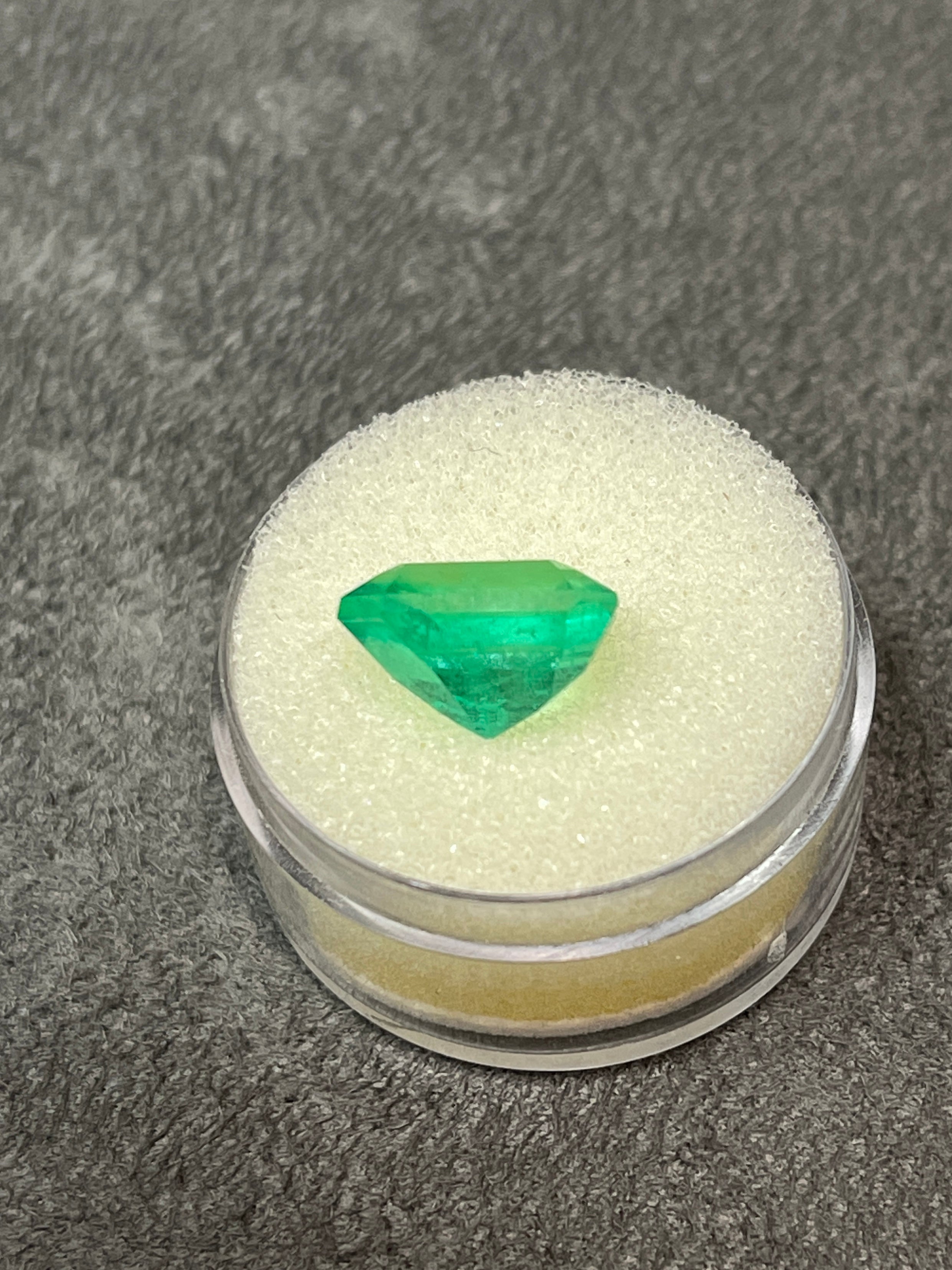 5.35 Carat 12x10mm Natural Colombian Loose Emerald Gemstone - Classic Emerald Cut for Jewelry Making, Engagement Rings & Luxury Gifts