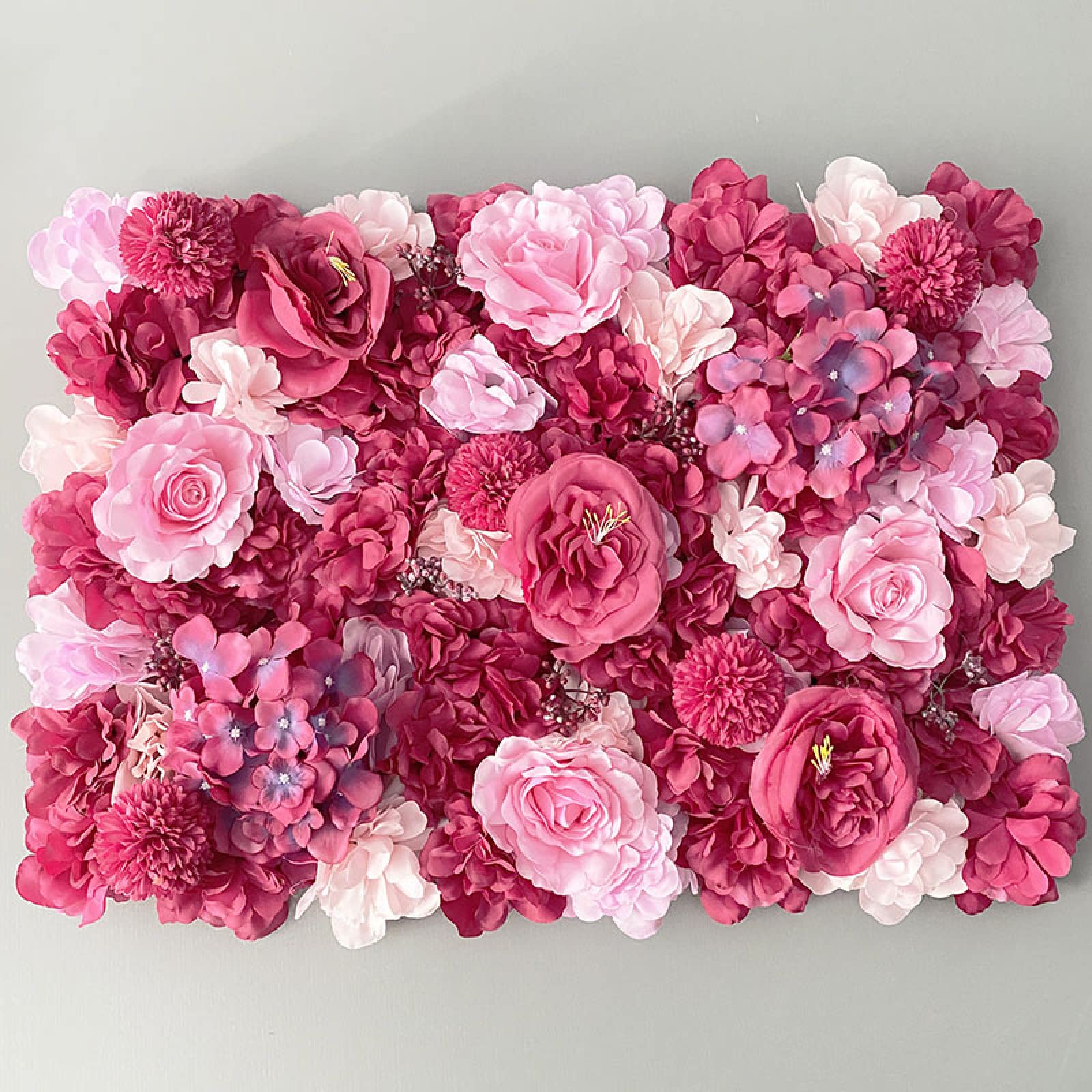 Artificial Silk Rose Wall Panels - Wedding, Party, Home Decor Backdrop