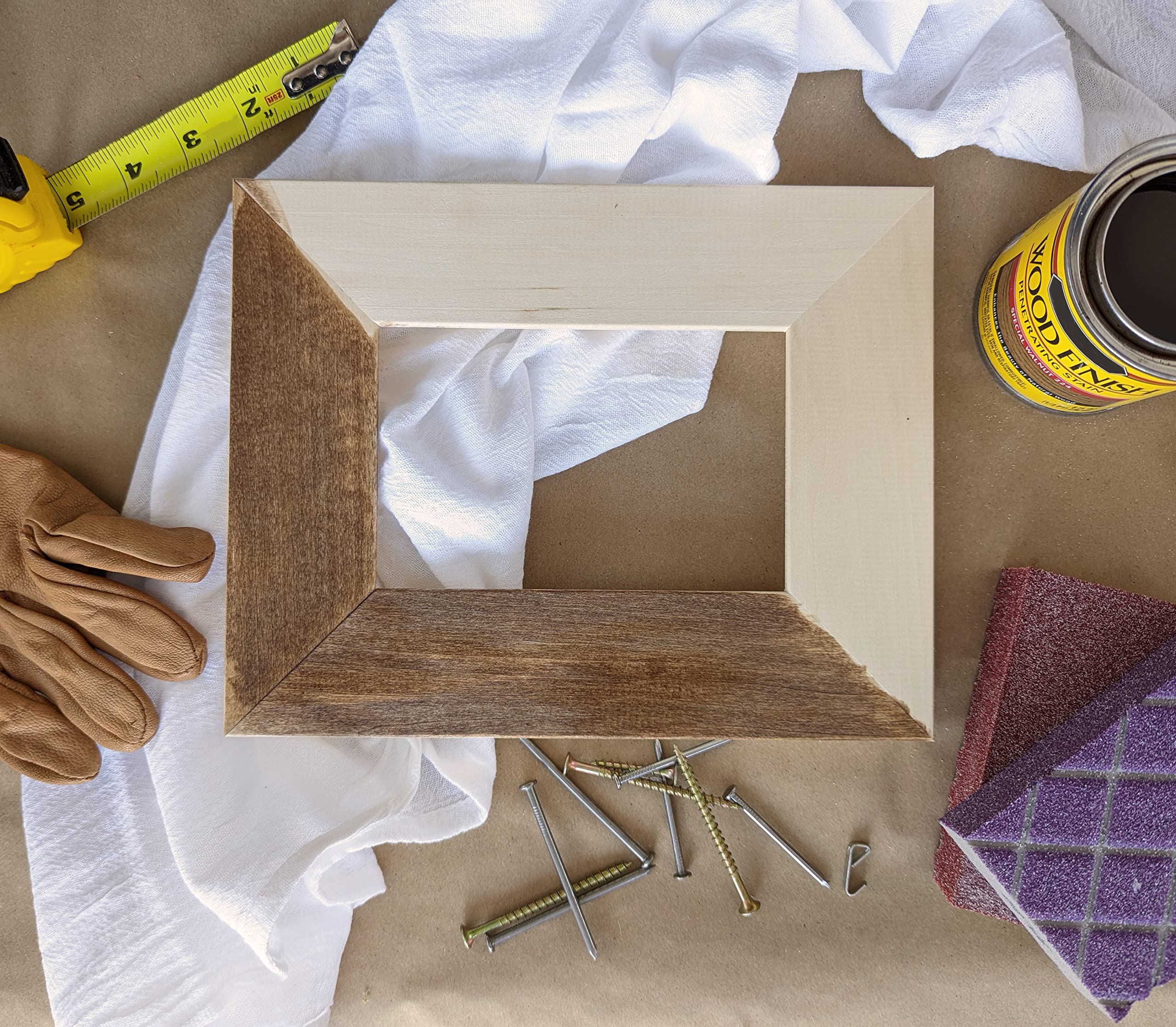 11x14 Inch DIY Unfinished Wood Picture Frame - Natural for Wall Art & Photos