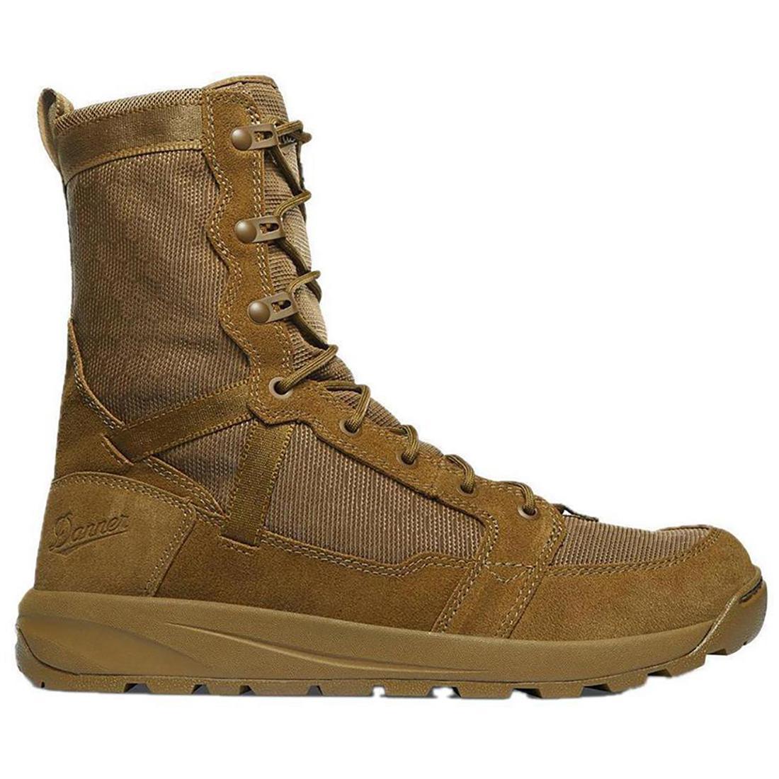 Resurgent Military 8 Hot Tactical Boots - Coyote Brown Combat Boots for Outdoor Hiking, Airsoft & Survival Training