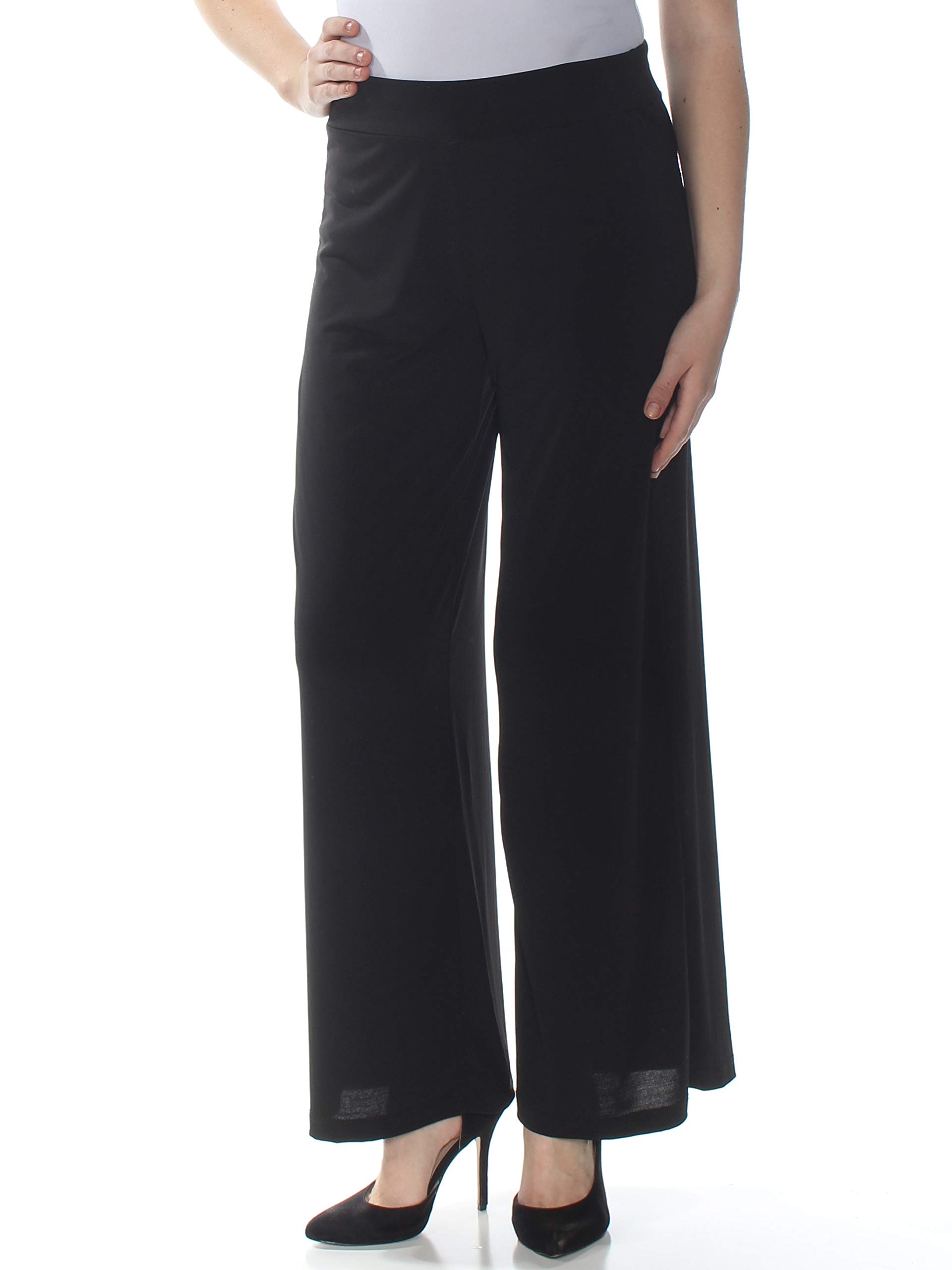 Women's Petite Wide Leg Pull-On Palazzo Pants - Comfortable & Stylish Casual Wear for Work, Travel & Lounge