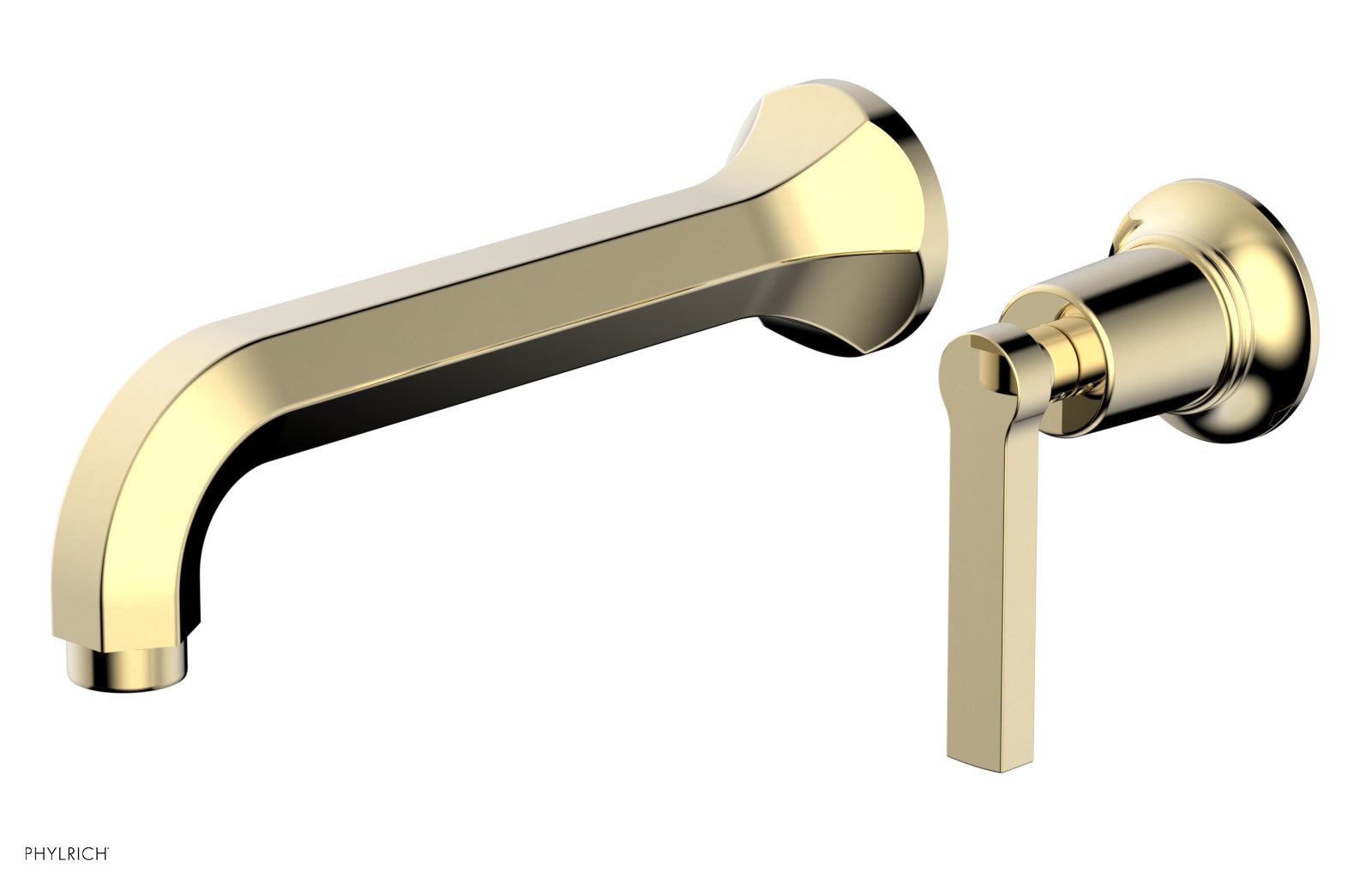 HEX MODERN Single Handle Wall Mounted Lavatory Faucet Set with Lever Handle - Model 501 16 - Perfect for Bathroom Sink, Powder Room, and Guest Bath Installation
