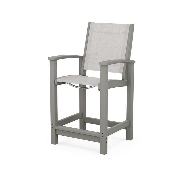 POLYWOOD Coastal Counter Chair - Durable Outdoor Bar Stool for Patio, Deck & Poolside - Weather-Resistant & Low Maintenance