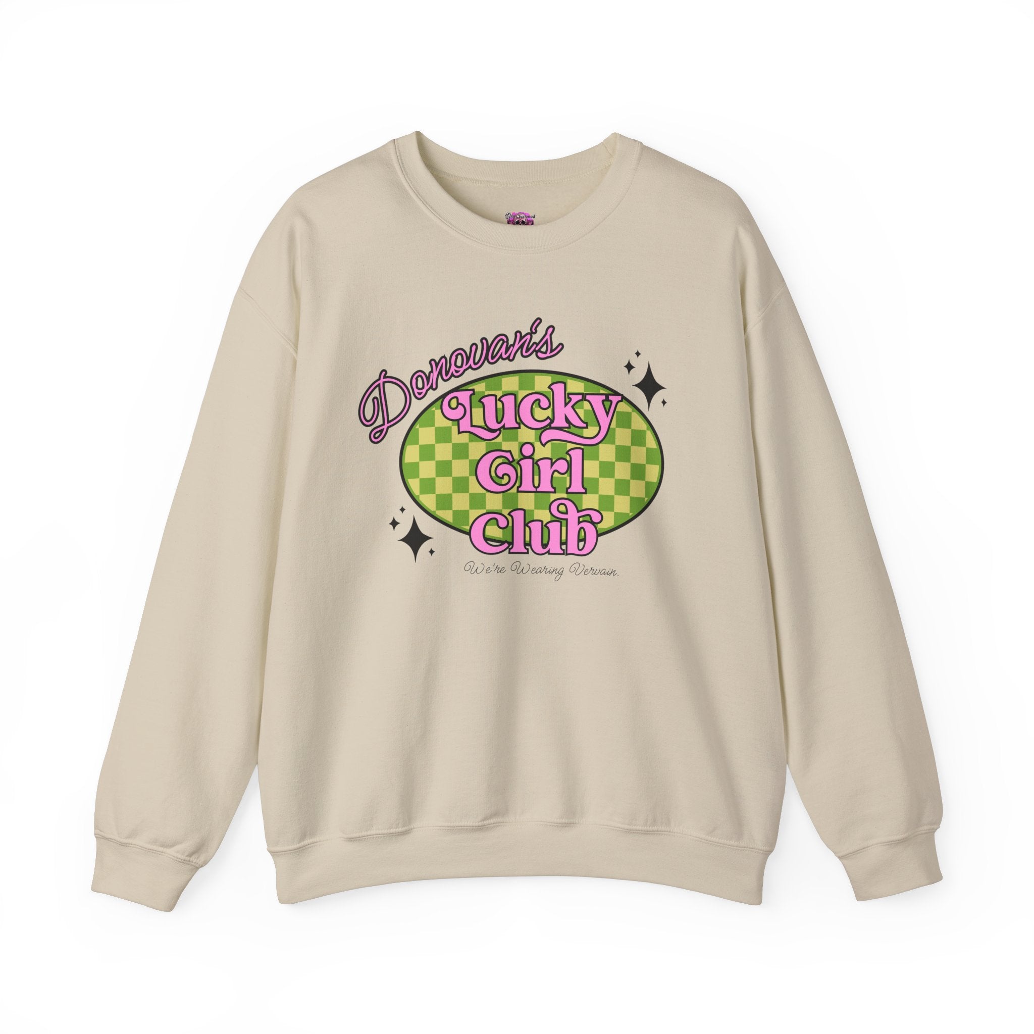 Donovan's Lucky Girl Club Crewneck Sweatshirt - Trendy Women's Pullover for Casual Wear, Street Style & Everyday Comfort