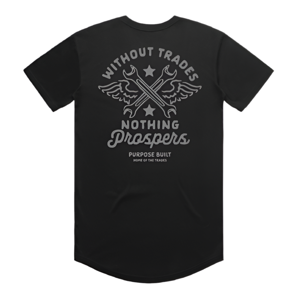 Nothing Prospers Drop Short Sleeve T-Shirt for Men - Black Cotton Casual Tee for Streetwear & Everyday Outfits