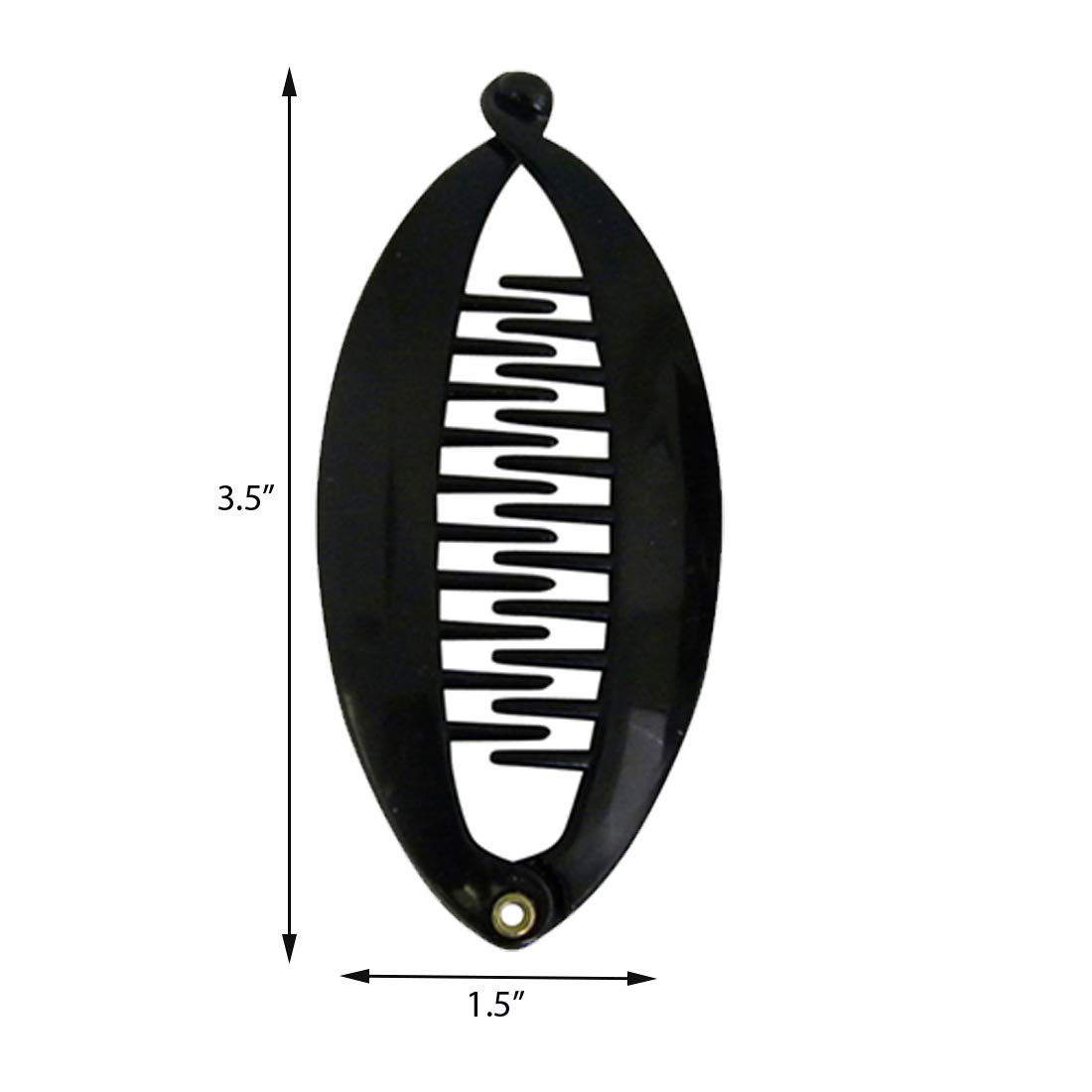 Set of 6 Mini Banana Hair Clips - Black Brown Royal for Women Girls Hair Styling Accessories