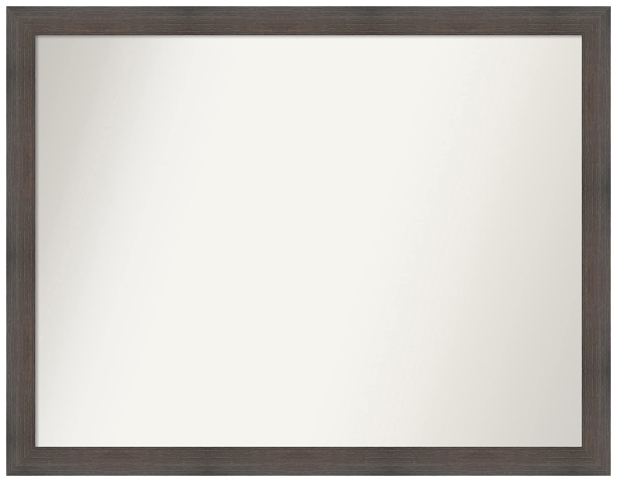 Amanti Art Custom Wall Mirror 28x36 Inches - Solid Hardwood Chocolate Brown Frame - Non-Beveled Edge - Bathroom, Living Room, Bedroom Decor - Various Sizes Available