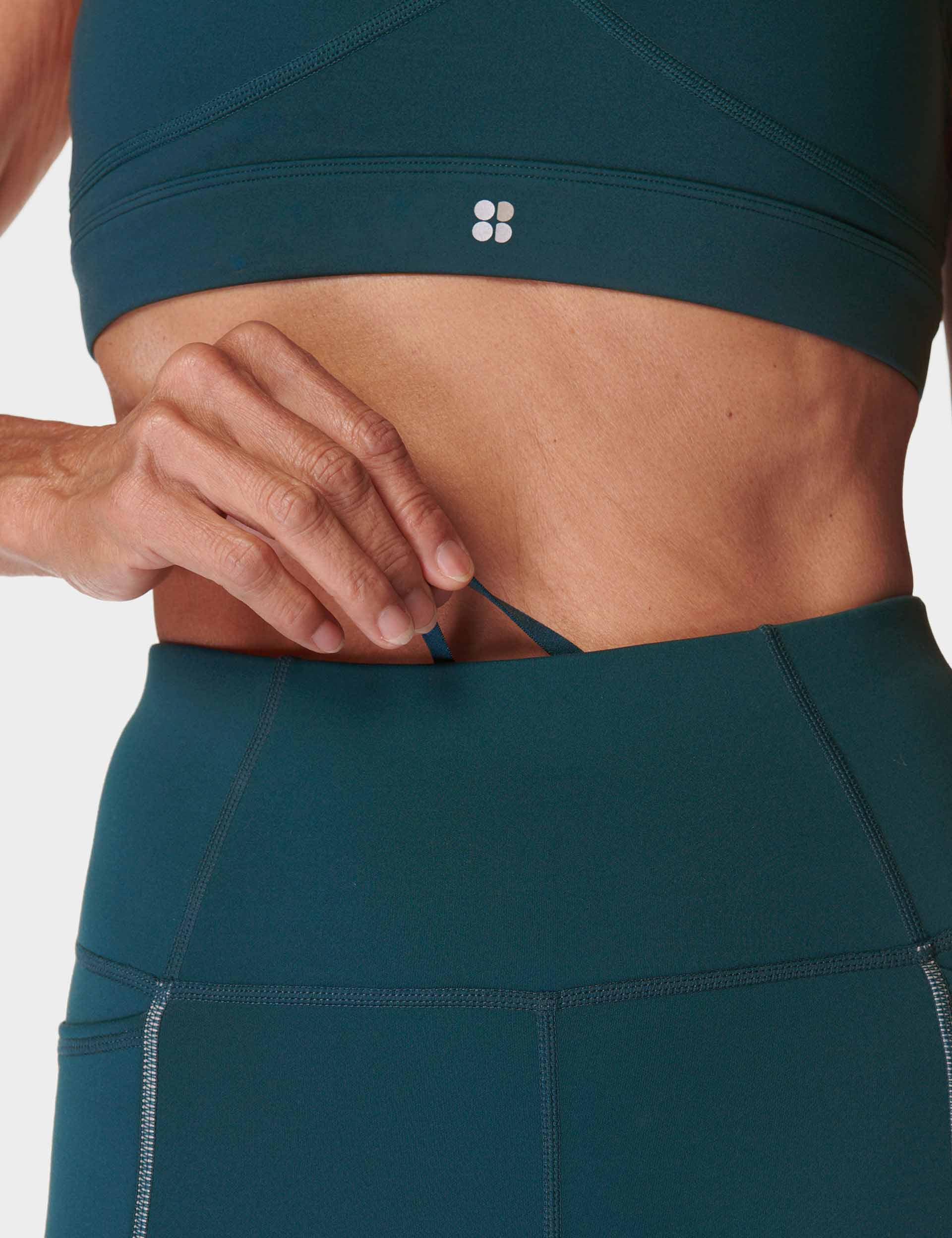 Therma Boost Running Leggings for Women - Insulated Winter Workout Tights, Deep Green - Perfect for Cold Weather Jogging, Yoga & Outdoor Activities