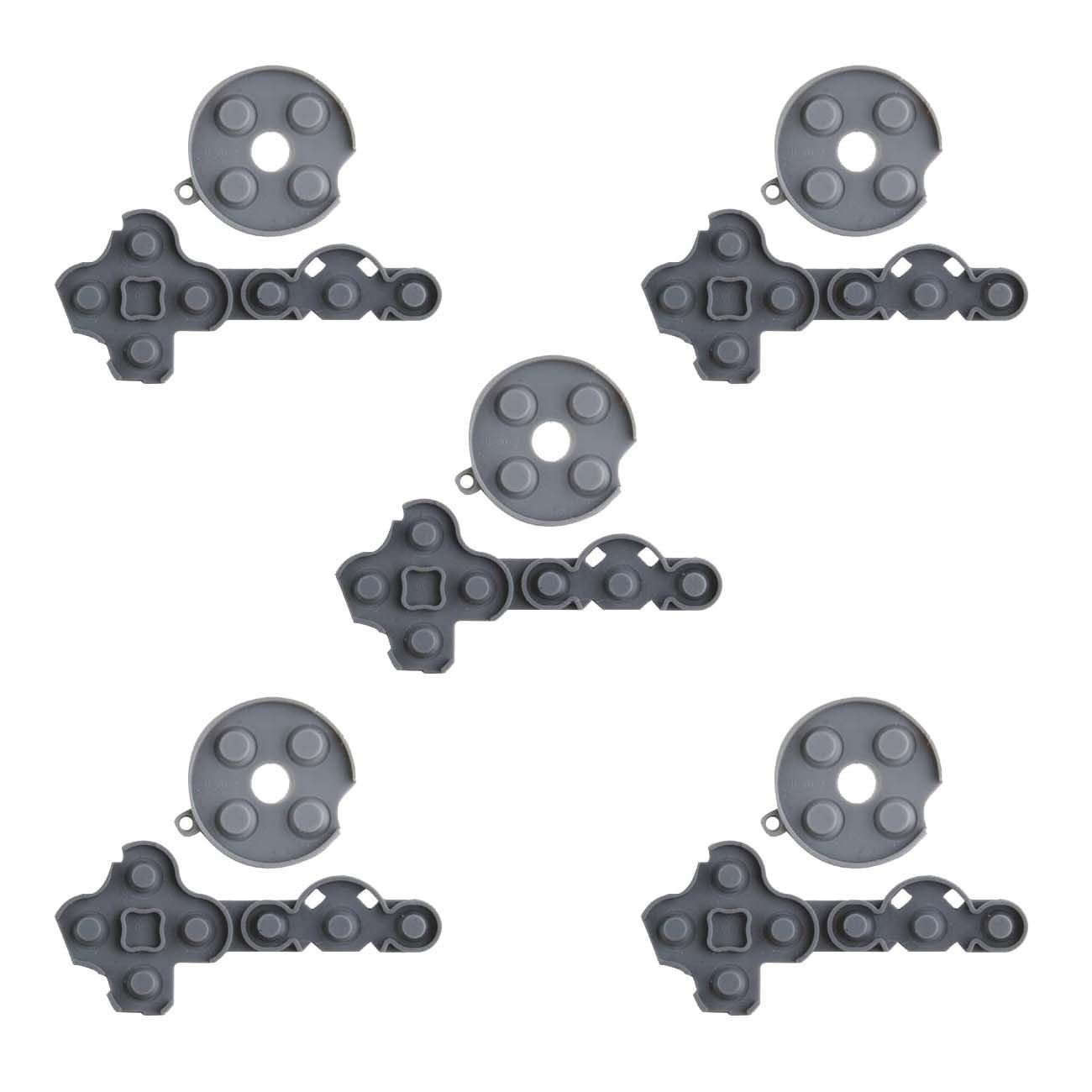 5-Pack Conductive Silicone Rubber Pads for Xbox 360 Controller Button Repair - Replacement Parts for Gaming Console Maintenance & DIY Fixes