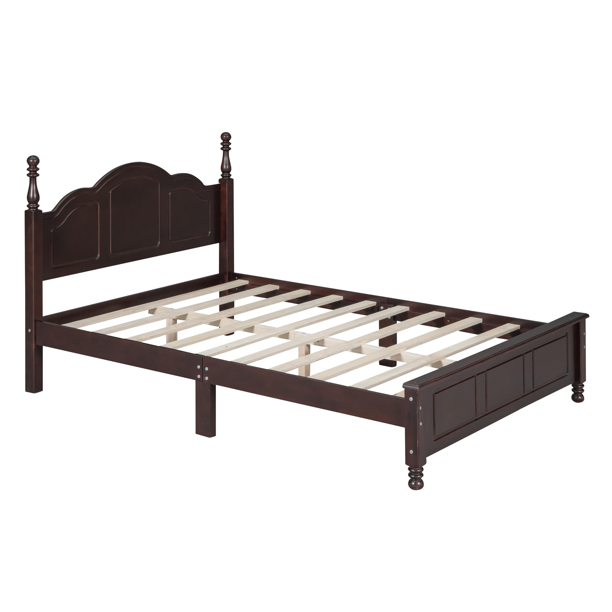 Harper & Bright Designs 3-Piece Full Size Wooden Bedroom Set with Platform Bed Frame & 2 Nightstands - Dark Walnut - Perfect for Kids, Teens & Adults Bedrooms, Guest Rooms & Dorm Decor