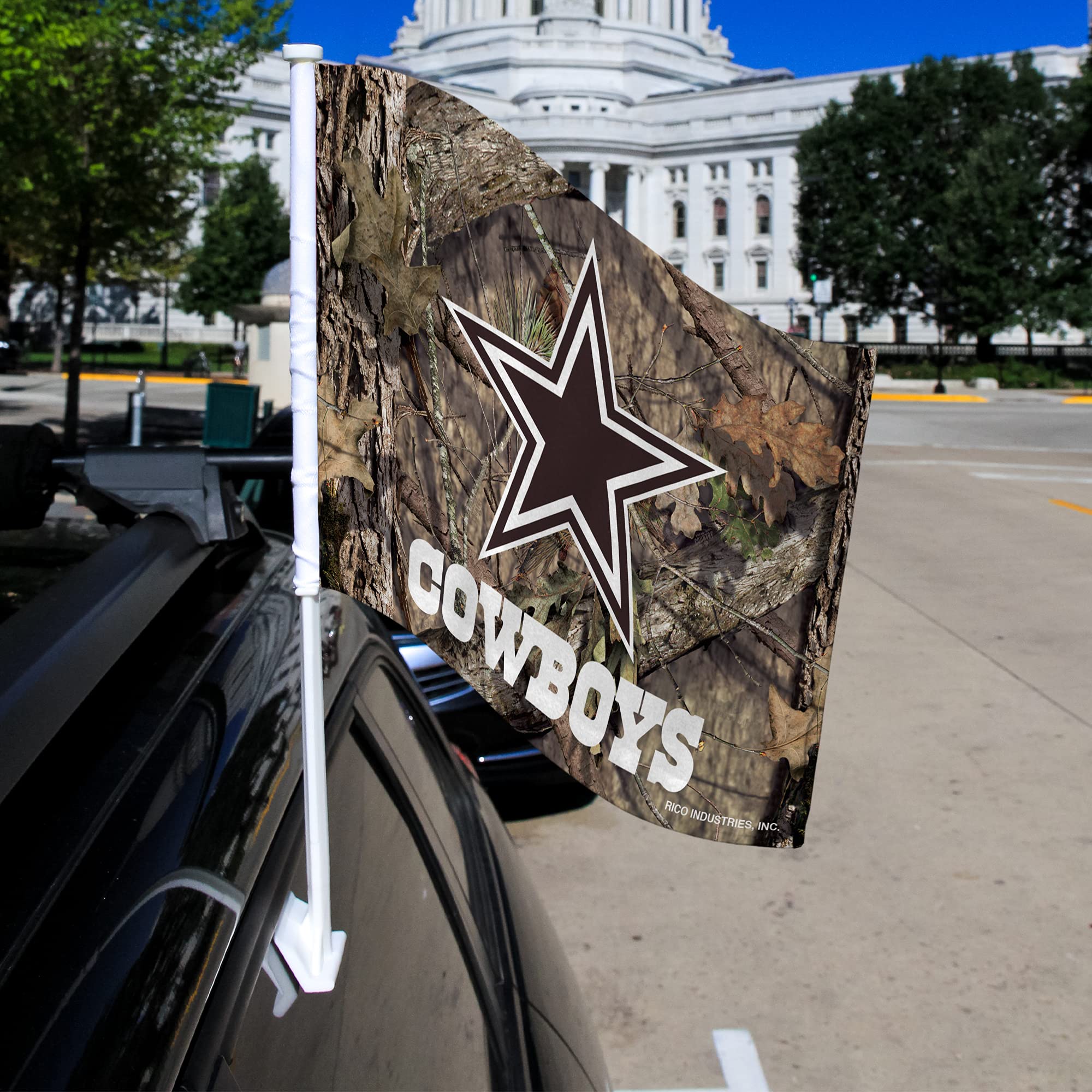 NFL Double-Sided Car Flag - Rico Industries Premium Team Car Accessory for Game Day & Tailgating