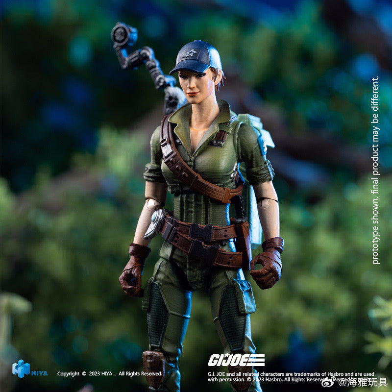 1/18 Scale HIYA 4-Inch Action Figure - Exquisite G.I.Joe Lady Jaye Collectible Mini Series for Adults & Collectors | Perfect for Display, Photography & Role-Playing Scenes