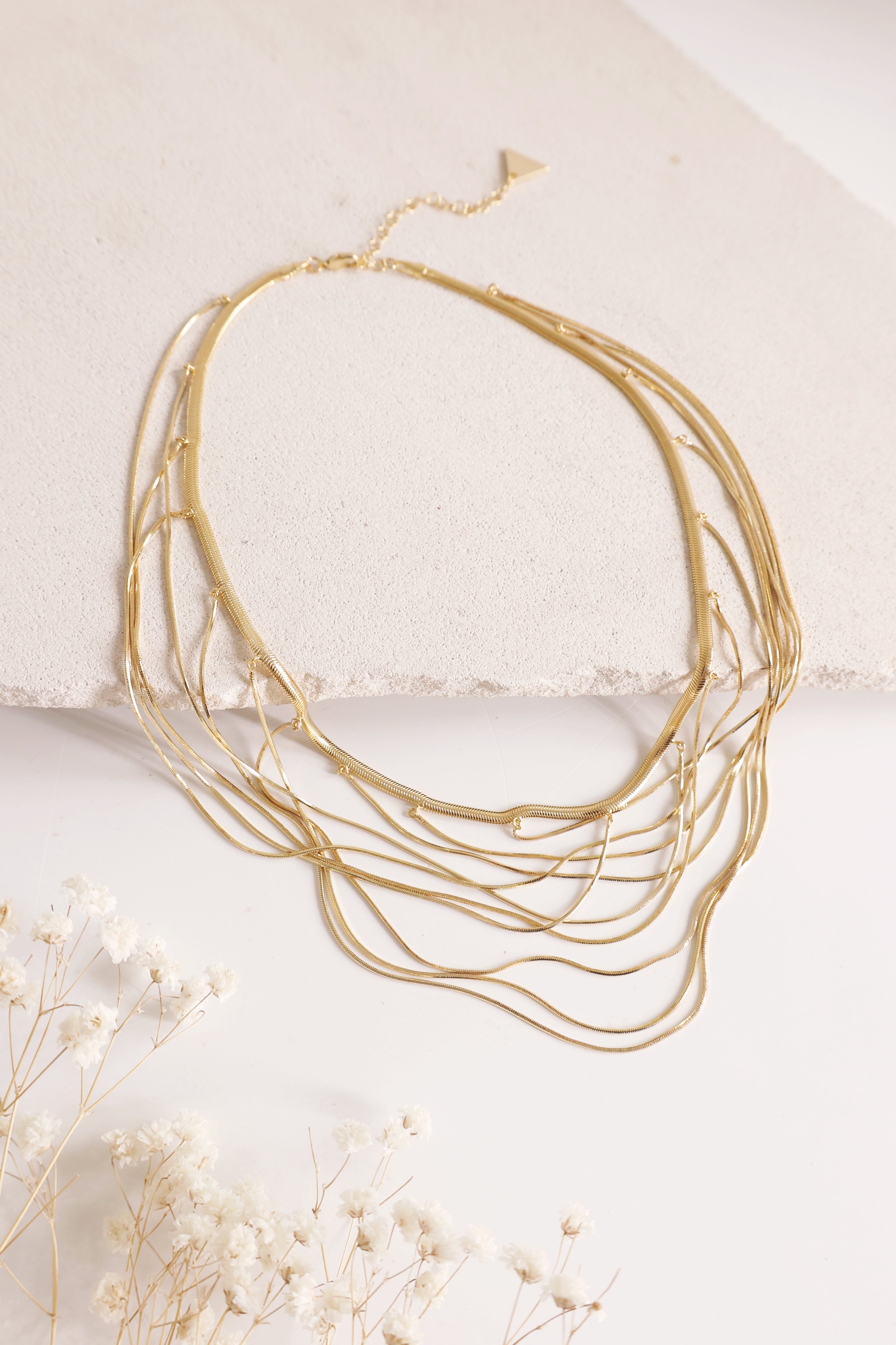 Elegant Cascade Necklace for Women - Dainty Layered Pendant Jewelry for Daily Wear & Special Occasions